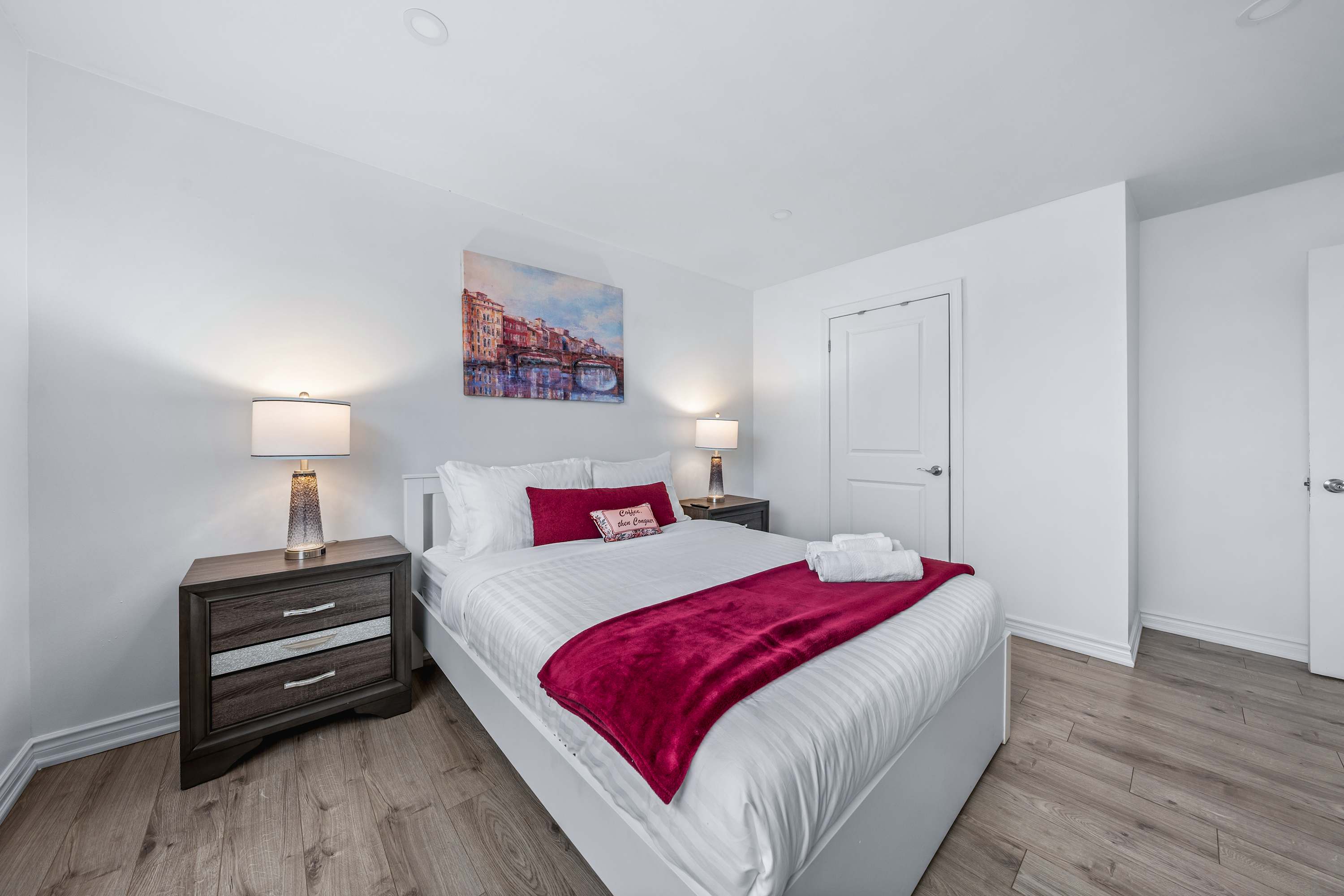 Peaceful sleeping space for a great night's rest.