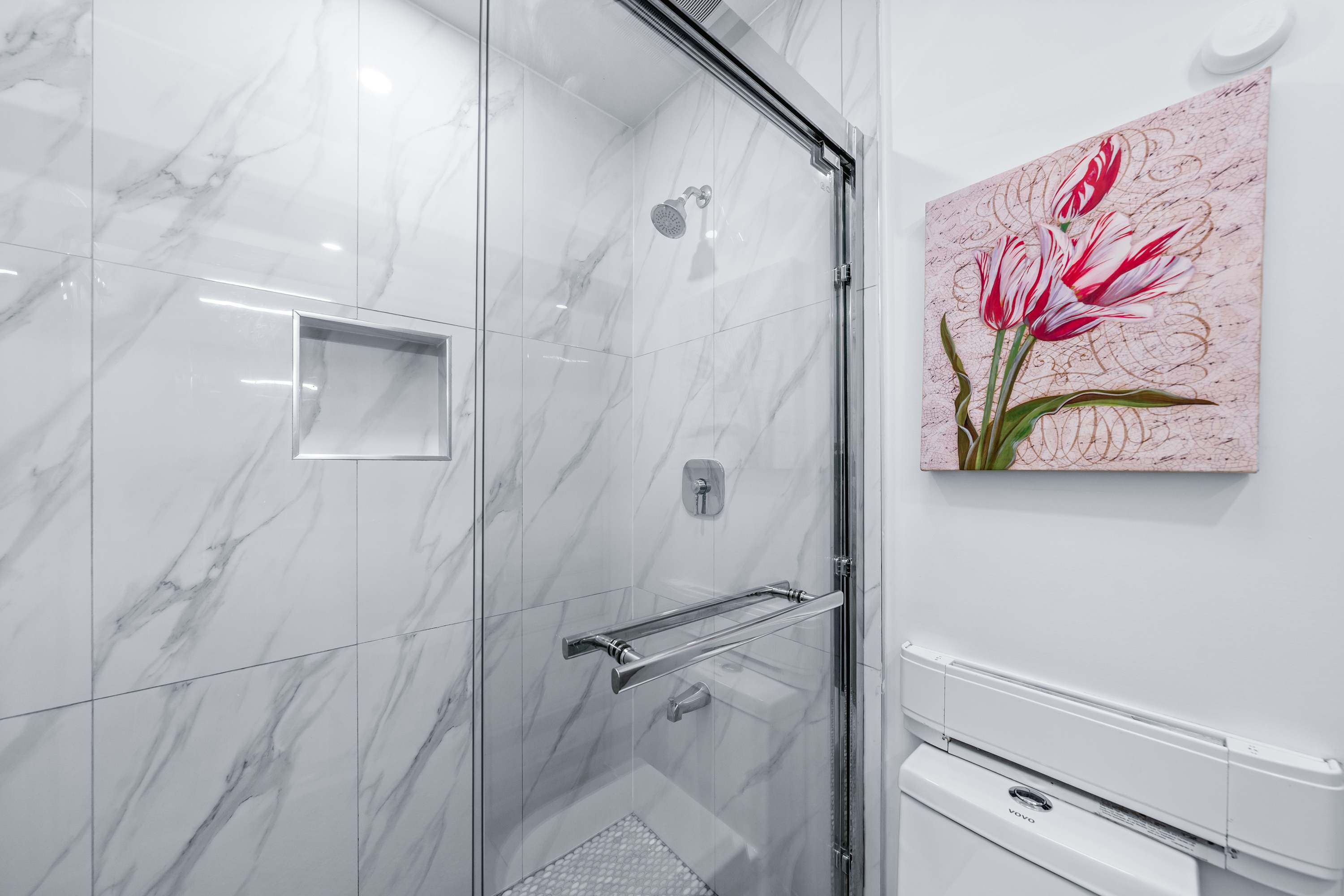 Fresh and functional bathroom space.