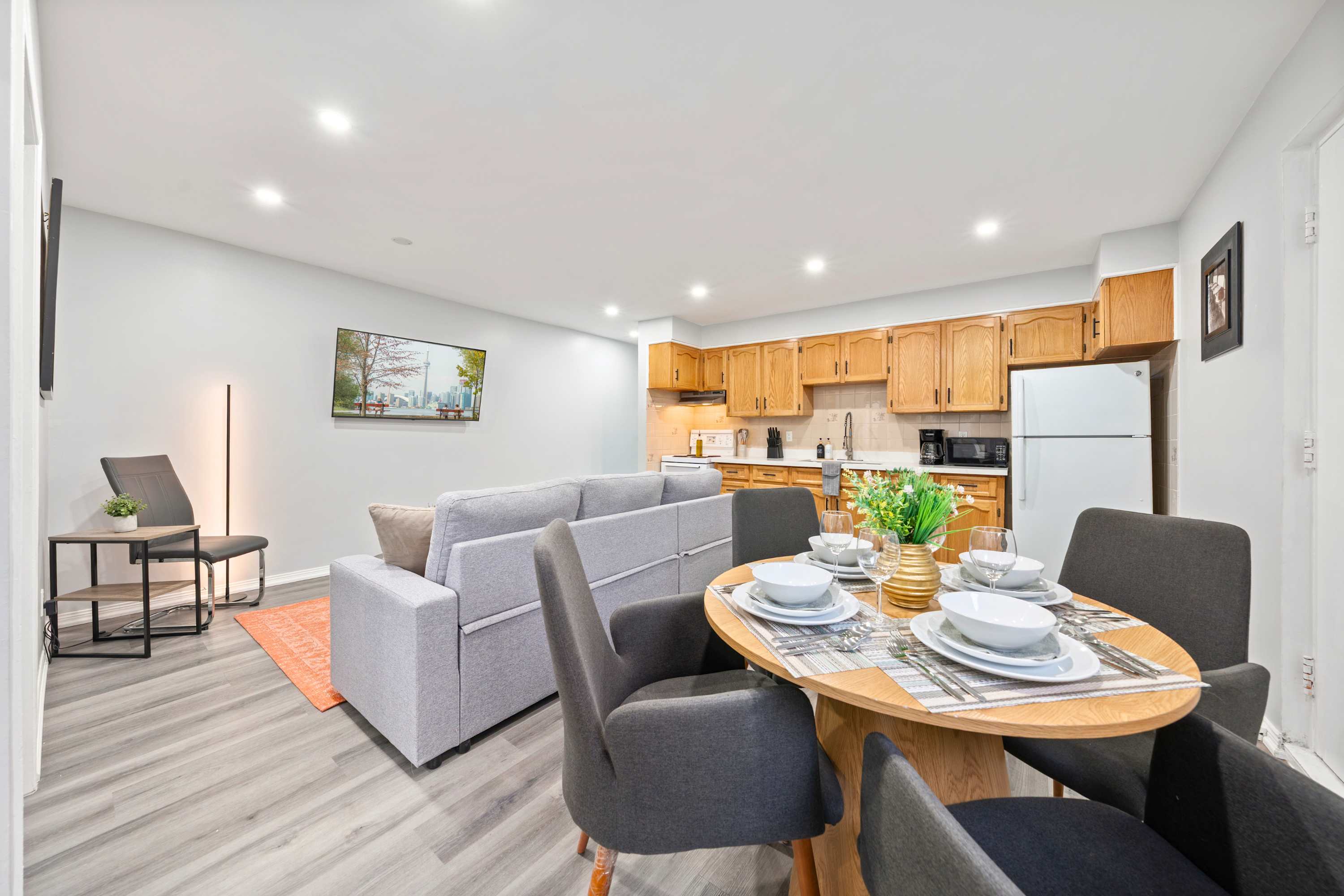 From movie nights to quiet mornings this space has it all. Plush seating and a dedicated corner to unwind.