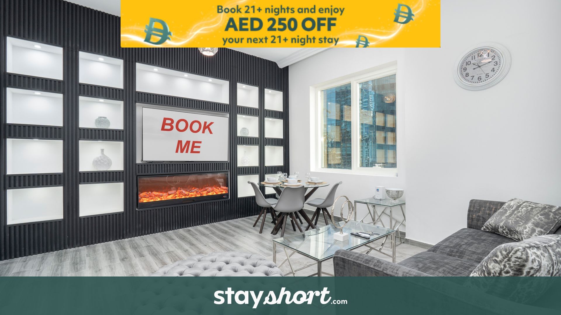 Free housekeeping visits during your stay - StayShort - Vibrant 1-Bedroom Apartment at Executive Bay A in Business Bay — Business Bay, Dubai — vacation rental