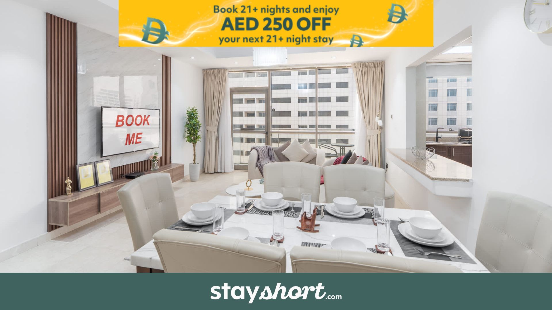 Free housekeeping visits during your stay - StayShort - Comfortable 2BR in Al Barsha with Balcony Sleeps 4 — Al Barsha, Dubai — vacation rental