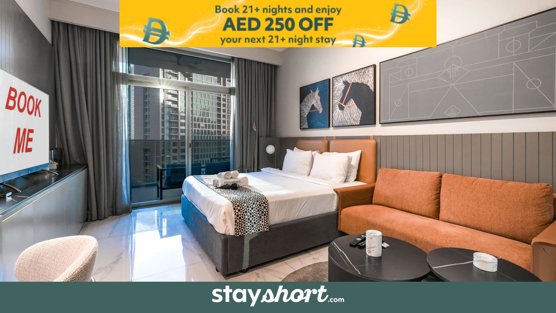 Free housekeeping visits during your stay - StayShort - Studio in Business bay Sleeps 2 with City Views — Business Bay, Dubai — vacation rental