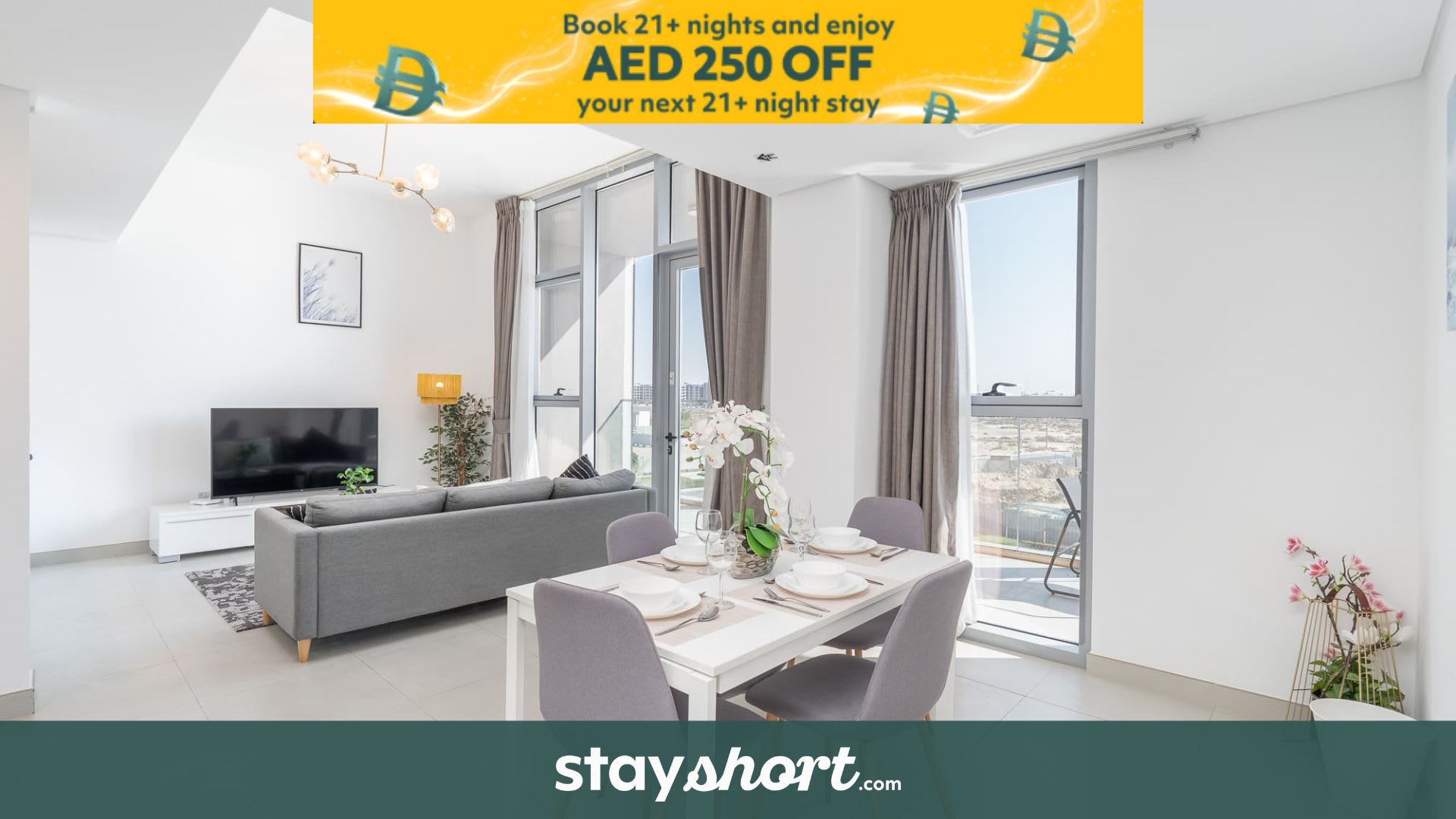 Free housekeeping visits during your stay - StayShort - Tranquil 1BR in Dubai South - Perfect for 2! — Dubai South, Dubai — vacation rental