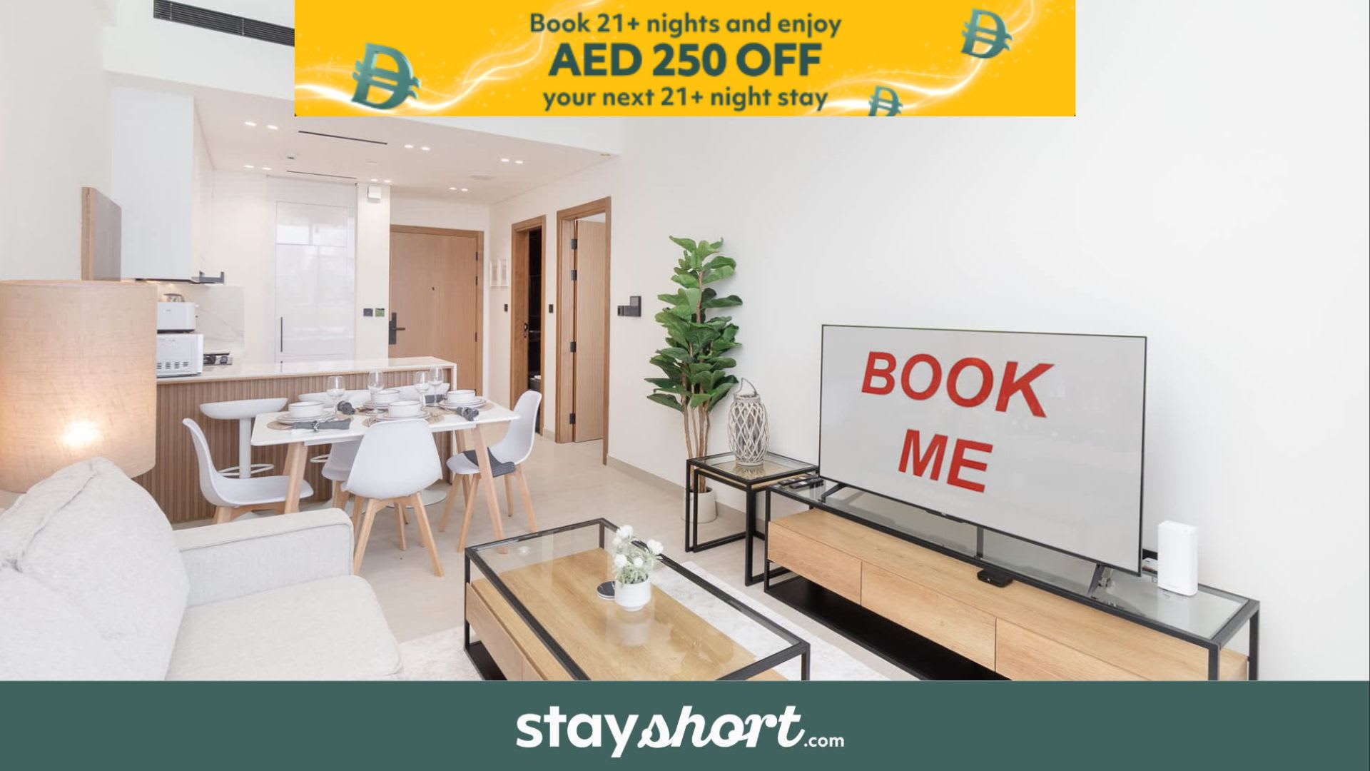 Free housekeeping visits during your stay - StayShort - JVC Apartment Sleeps 4 with Pool View! — JVC, Dubai — vacation rental