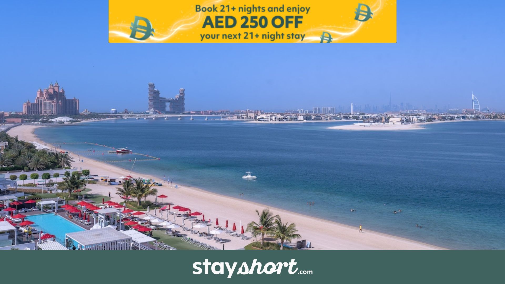 Free housekeeping visits during your stay - StayShort - Cozy 2BR in Palm Jumeirah with Beach Views! — Palm Jumeirah, Dubai — vacation rental