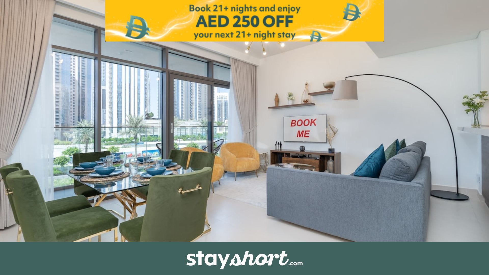Free housekeeping visits during your stay - StayShort - Bright & Elegant 2BR in Creek Harbour! — Creek Harbour, Dubai — vacation rental