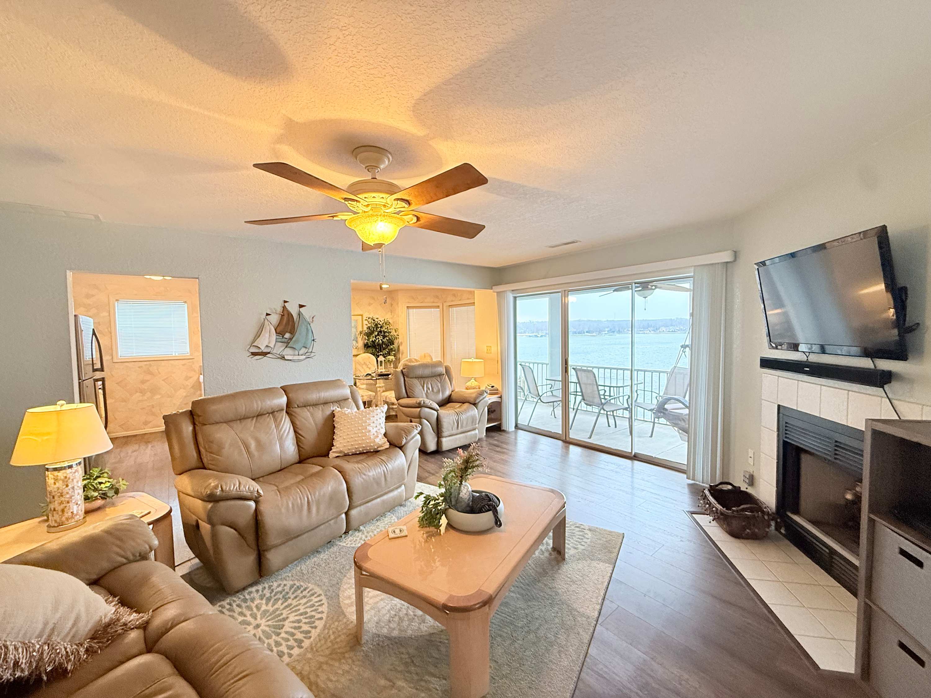 Curl up in the inviting living room & stream your favorites on the smart TV​