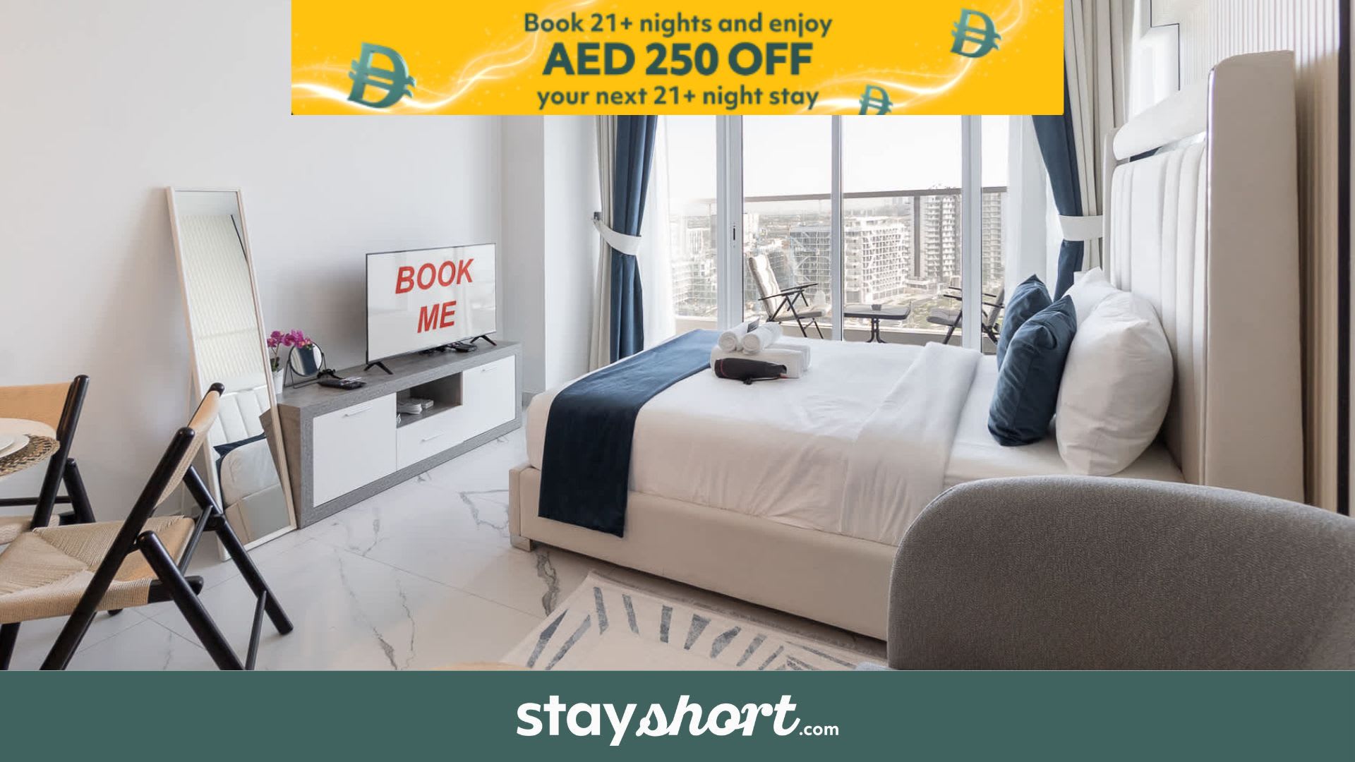 Free housekeeping visits during your stay - StayShort - Serene Studio in Al Barsha Sleeps 2 — Al Barsha, Dubai — vacation rental