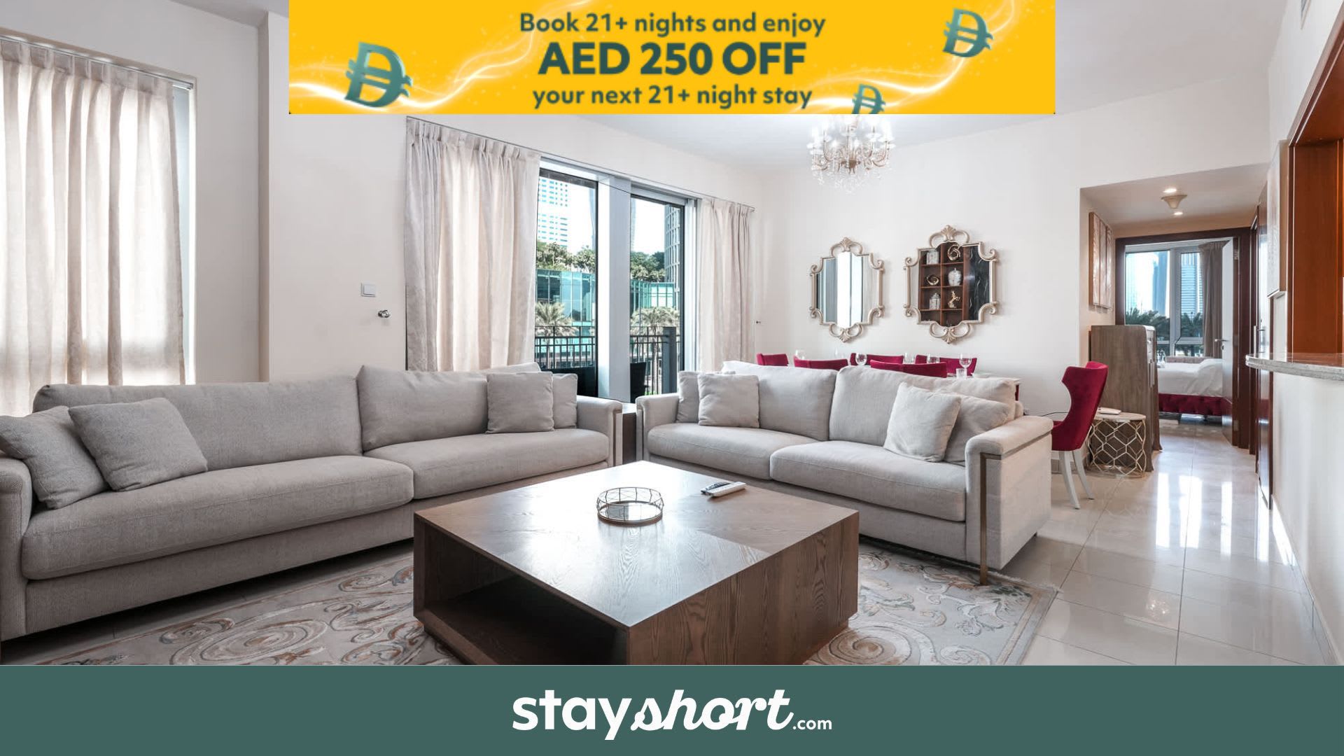 Free housekeeping visits during your stay - StayShort - 2 Bed inDowntown Retreat with Balcony that Sleep 4! — Downtown, Dubai — vacation rental