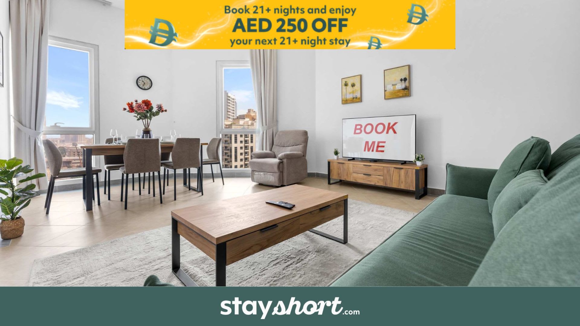 Free housekeeping visits during your stay - StayShort - Stylish Barsha Heights Retreat with Swimming Pool for 2 — Barsha Heights, Dubai — vacation rental