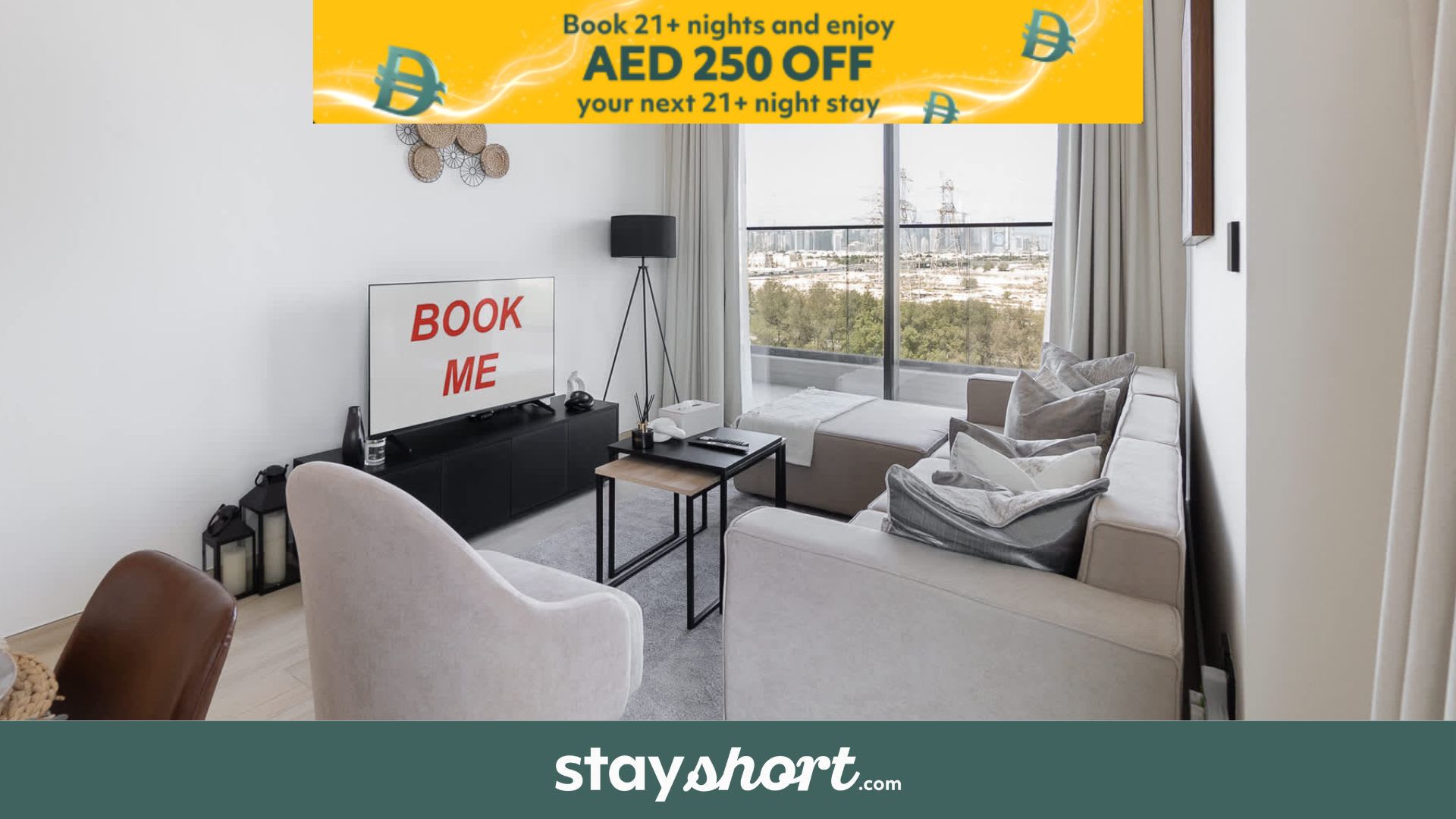 Free housekeeping visits during your stay - StayShort - JVC sleeps 4 with Amazing Views and Large Balcony! — JVC, Dubai — vacation rental