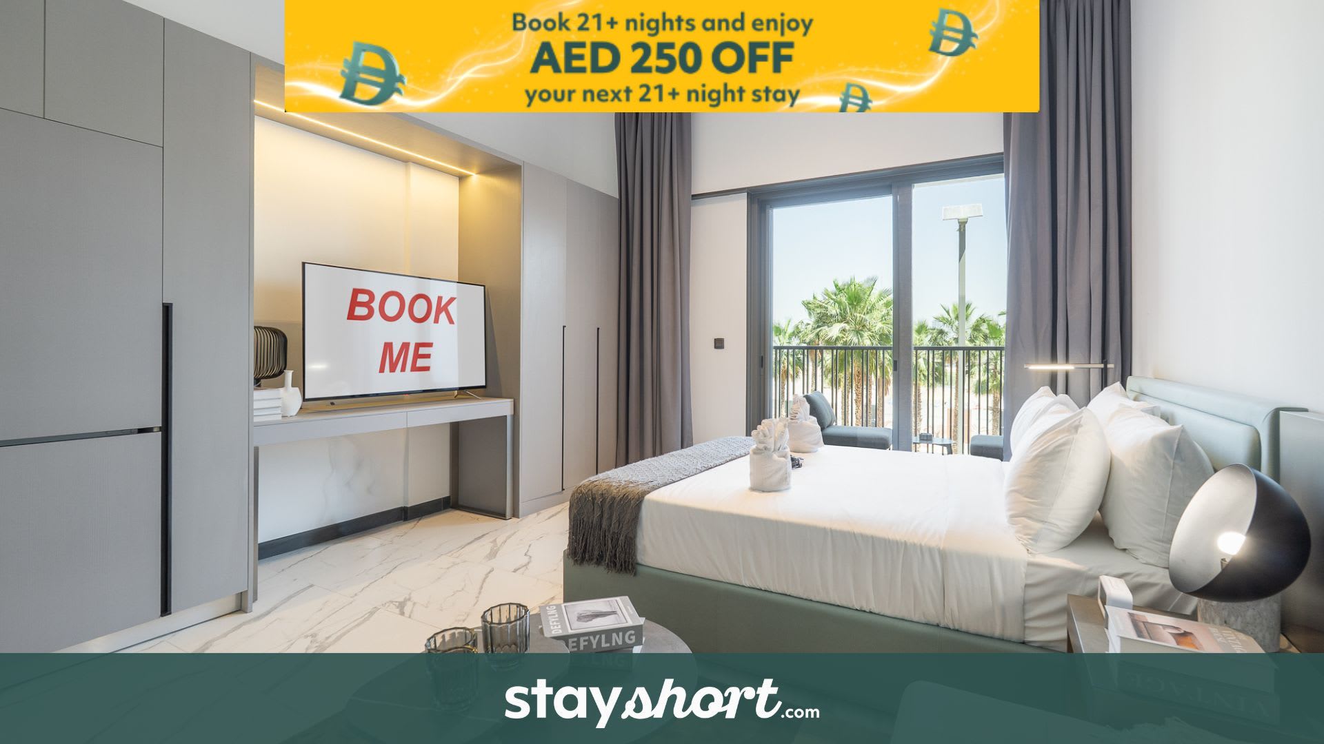 Free housekeeping visits during your stay - StayShort - Modern and Stunning Studio in MAG 910, MBR City — Meydan, Dubai — vacation rental