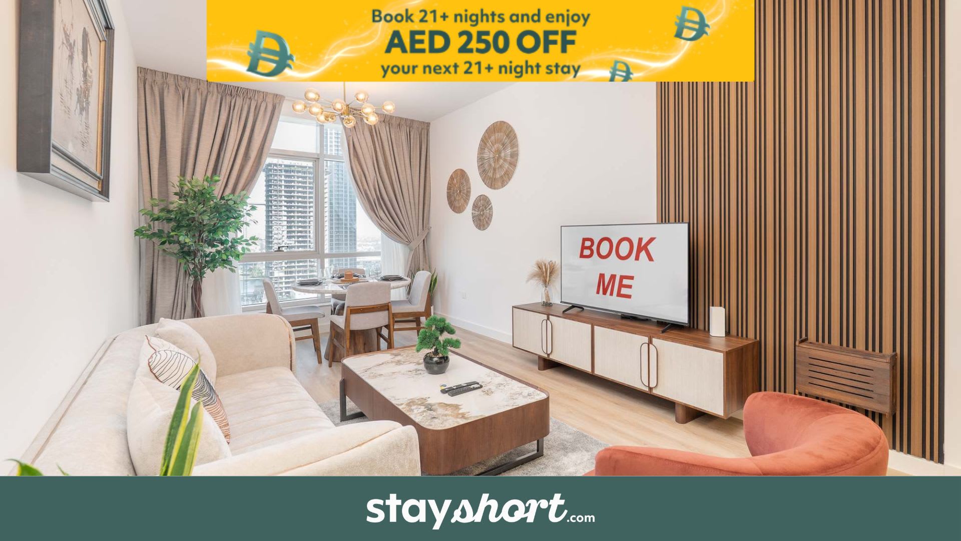 Free housekeeping visits during your stay - StayShort - Modern 1BR Gem in Marina with City Views! — Dubai Marina, دبي — vacation rental