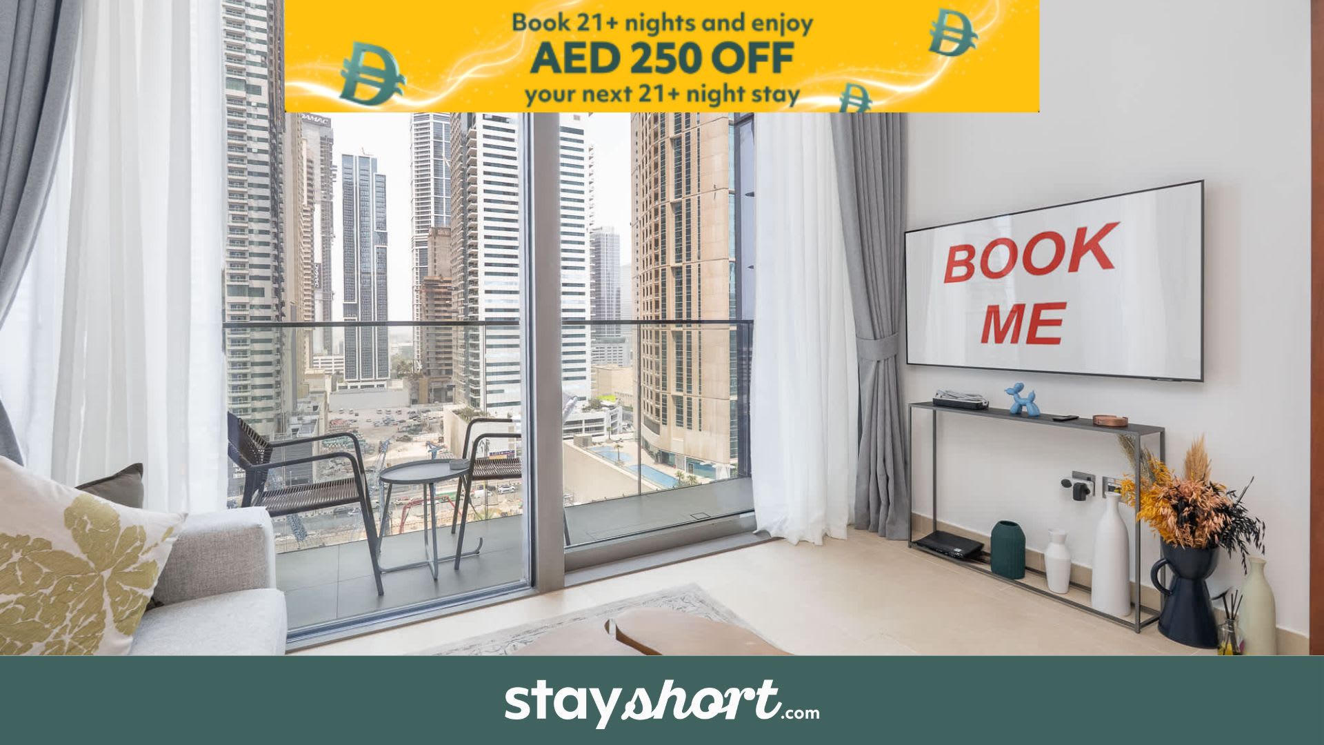 Free housekeeping visits during your stay - StayShort - Dubai Marina flat sleeps 3 with City Views! — Dubai Marina, Dubai — vacation rental