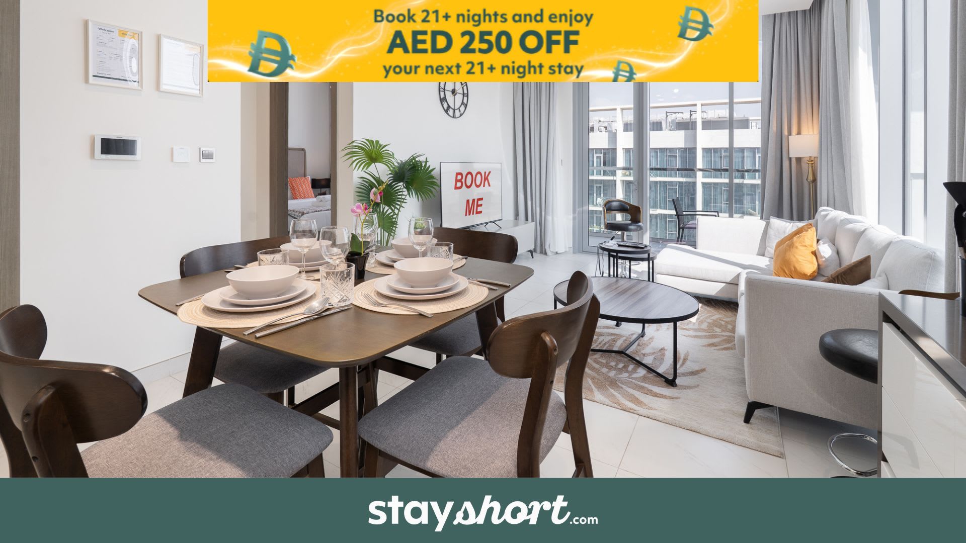 Free housekeeping visits during your stay - StayShort - 1 Bed Unit in Meydan Sleeps 2 with Balcony! — Meydan, Dubai — vacation rental