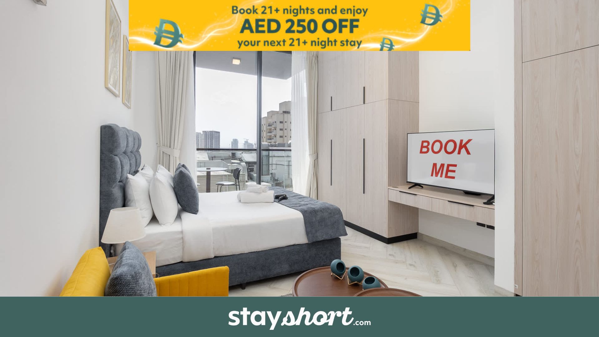 Free housekeeping visits during your stay - StayShort - Cozy Studio for 2 people with Swimming Pool! — JVC, Dubai — vacation rental