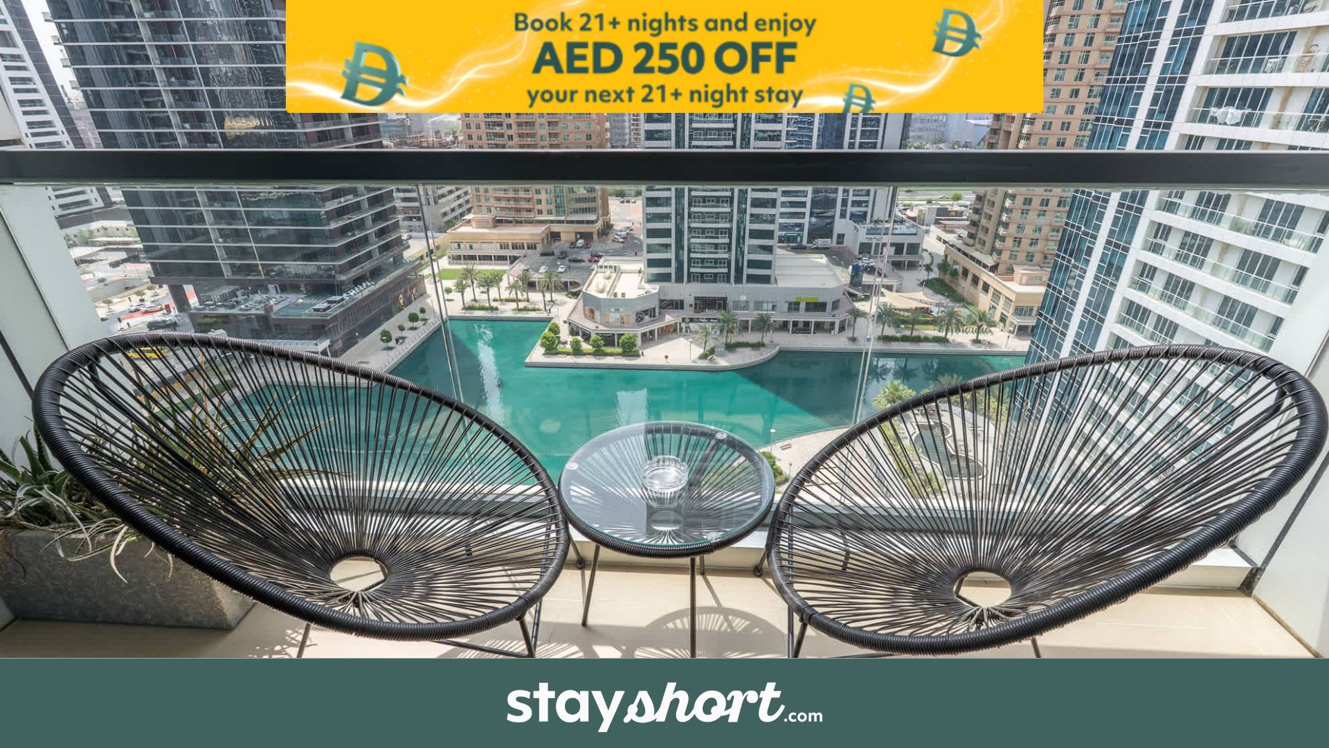 Free housekeeping visits during your stay - StayShort - Modern 1 Bedroom in JLT Sleeps 2 with Lake Views — JLT, Dubai — vacation rental
