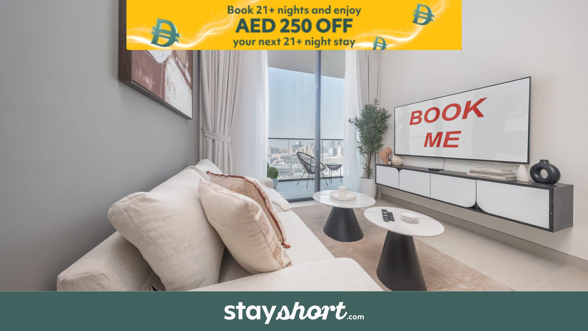 Free housekeeping visits during your stay - StayShort - Vibrant 1-Bedroom in JVC Sleeps 4 with balcony — JVC, Dubai — vacation rental