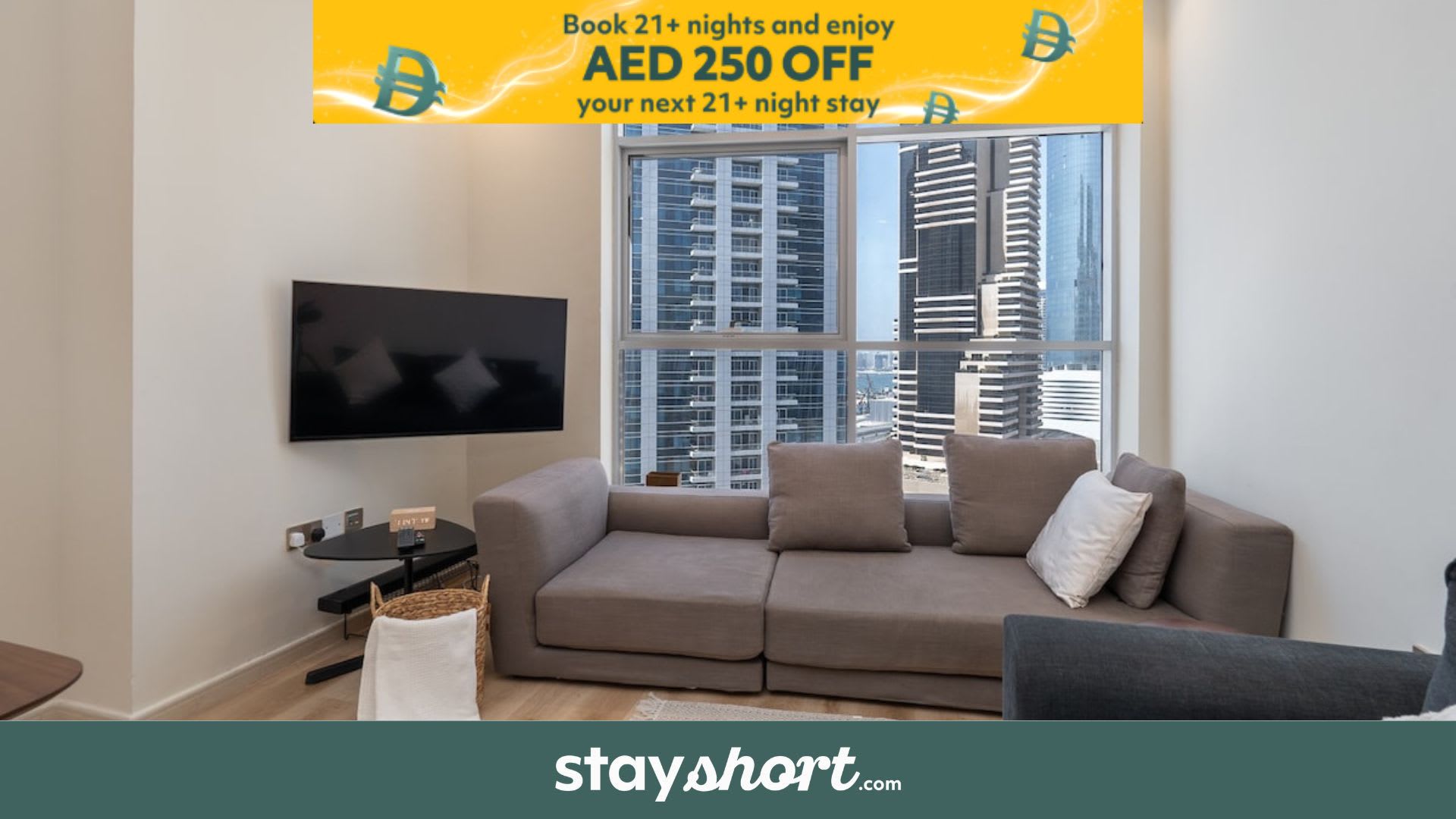 Free housekeeping visits during your stay - StayShort - Bright 1-Bedroom with View, Dubai Marina — Dubai Marina, Dubai — vacation rental