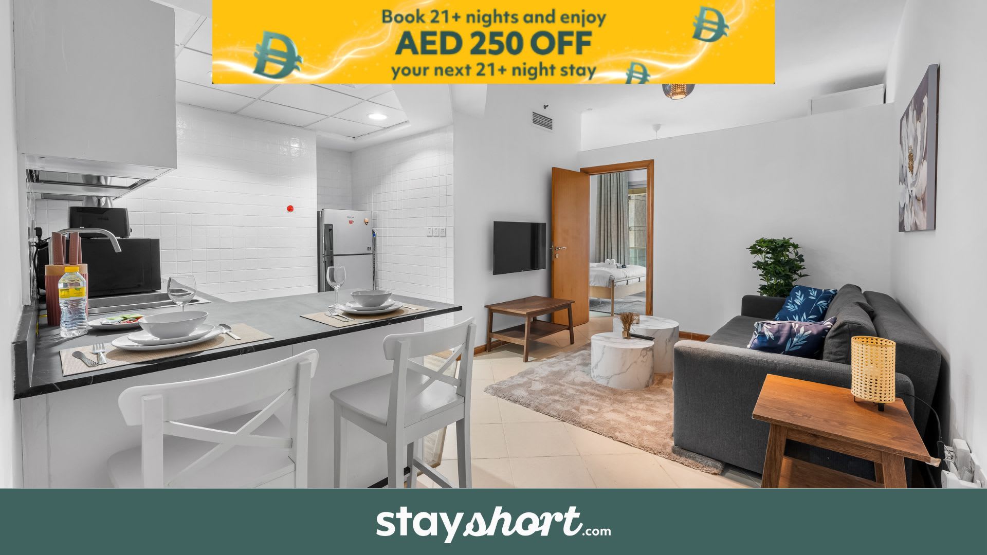Free housekeeping visits during your stay - StayShort - Contemporary 1BR in Dubai Marina Sleeps 4 — Dubai Marina, Dubai — vacation rental