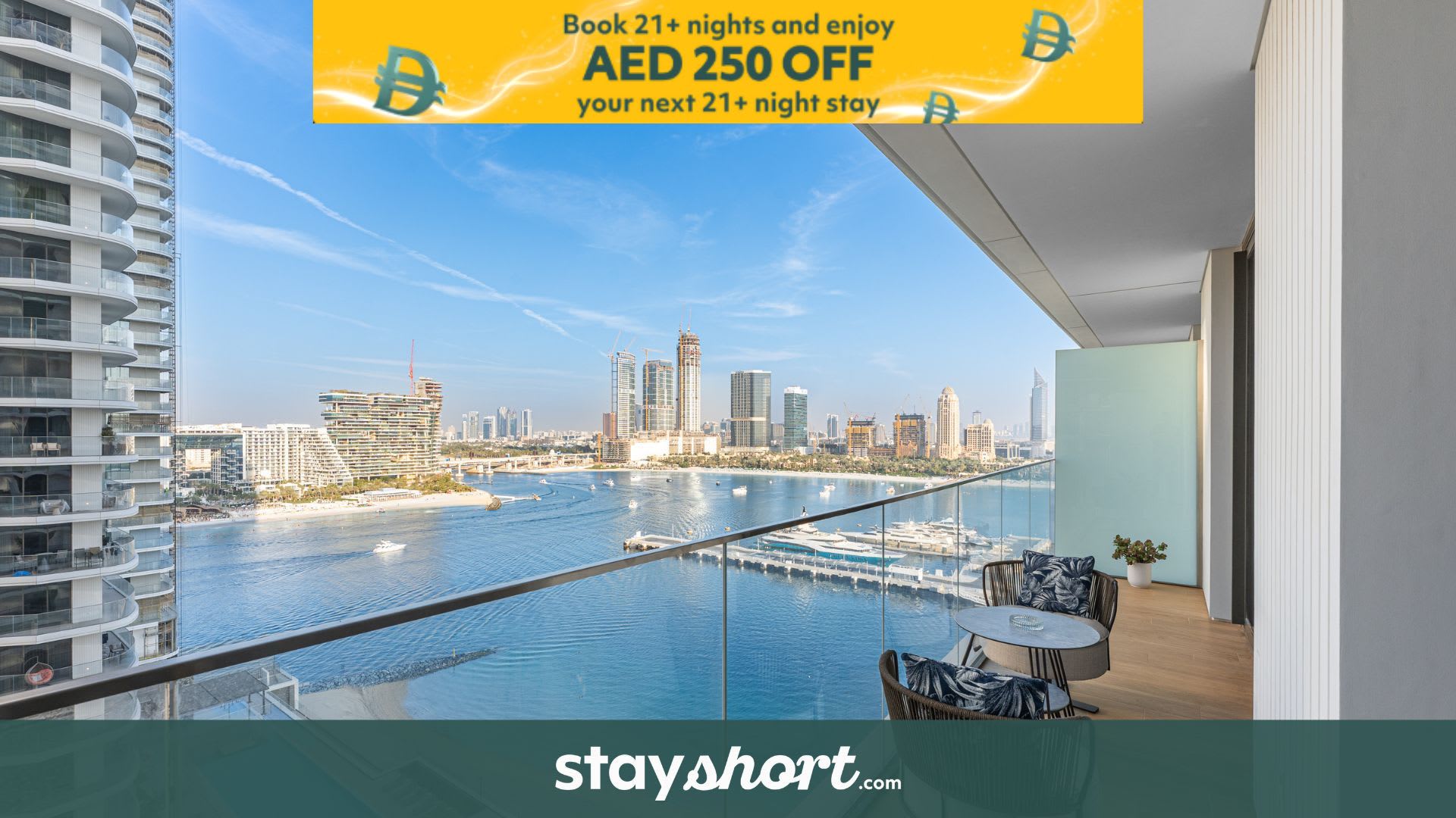 Free housekeeping visits during your stay - StayShort - Elegant 1 Bedroom in EMAAR Beachfront that Sleeps 2 — EMAAR Beachfront, Dubai — vacation rental