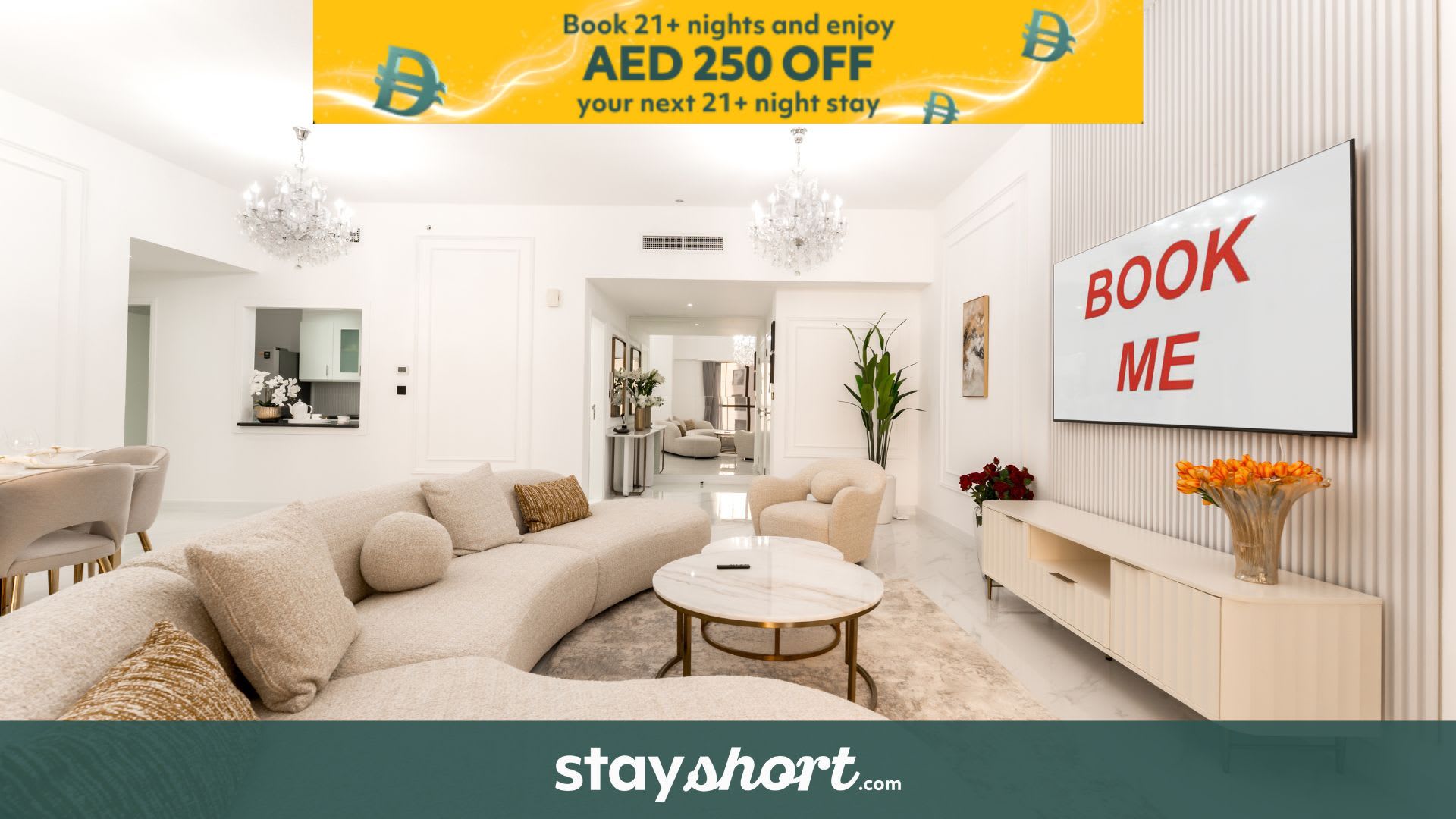 Free housekeeping visits during your stay - StayShort - Modern 4 Bed Apartment in JBR that Sleeps 8 — JBR, دبي — vacation rental