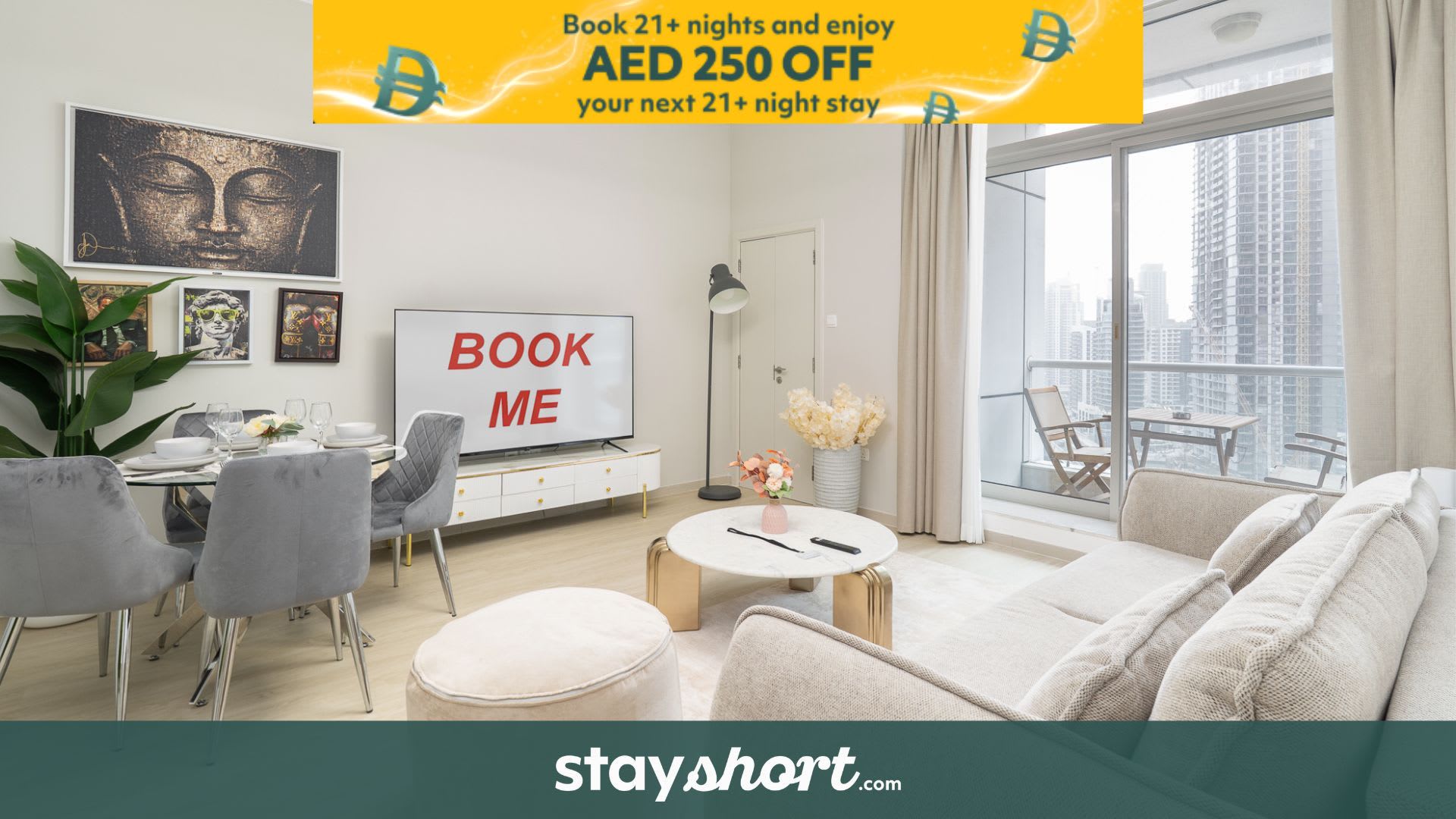 Free housekeeping visits during your stay - StayShort - Refined 1 Bedroom Retreat Sleeps 4 in Dubai Marina — Dubai Marina, Dubai — vacation rental