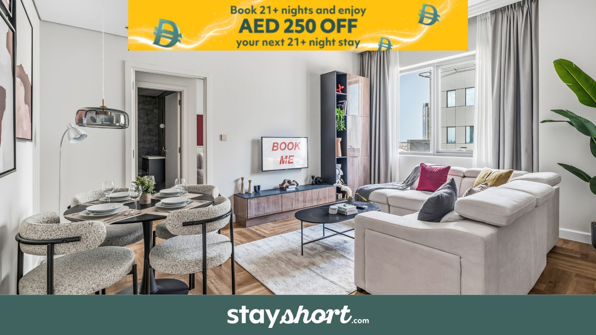 Free housekeeping visits during your stay - StayShort - Beautiful 1 Bed Apartment in Business Bay that Sleeps 4! — Business Bay, Dubai — vacation rental