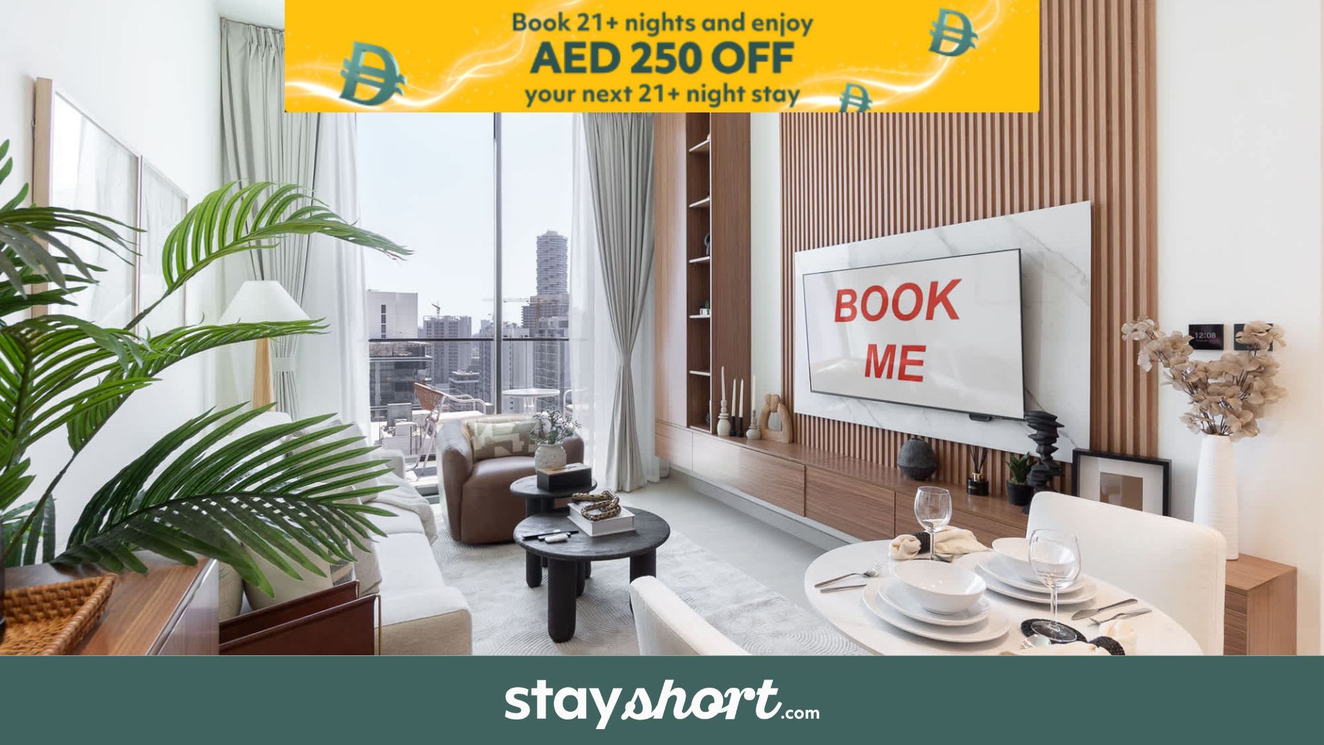 Free housekeeping visits during your stay - StayShort - JVC 1 bed Sleeps 4 with Private Balcony! — JVC, Dubai — vacation rental