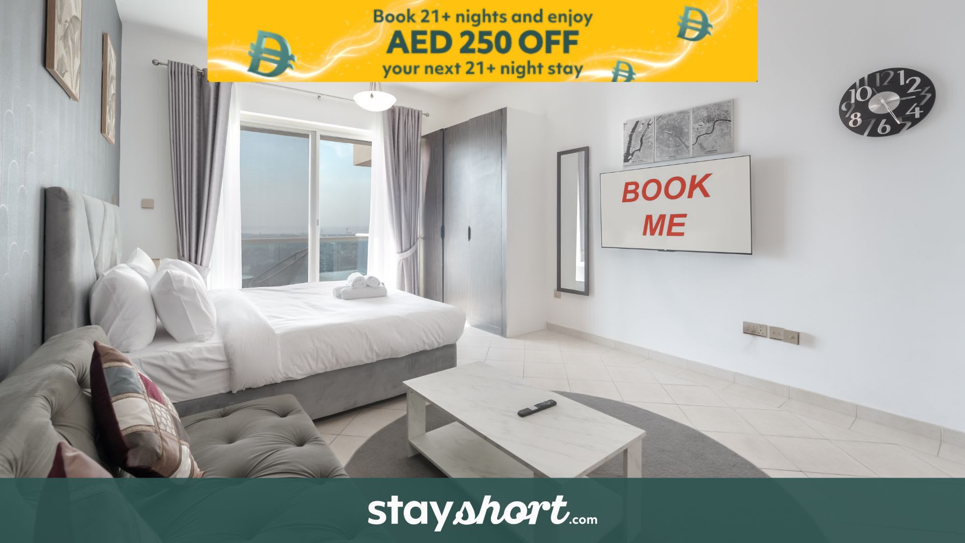 Free housekeeping visits during your stay - StayShort - Cozy & Quiet Studio in Production City for 3 — Production City, Dubai — vacation rental