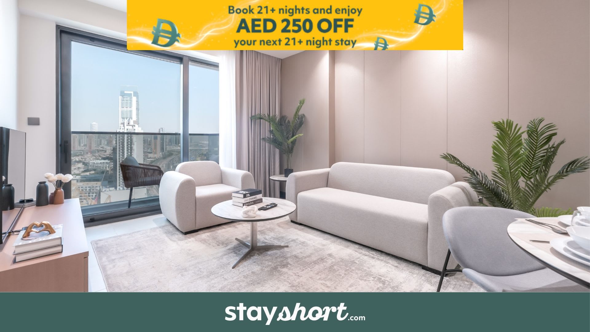 Free housekeeping visits during your stay - StayShort - Mordern 1 Bedroom in JVT that Sleeps 2! — JVT, Dubai — vacation rental