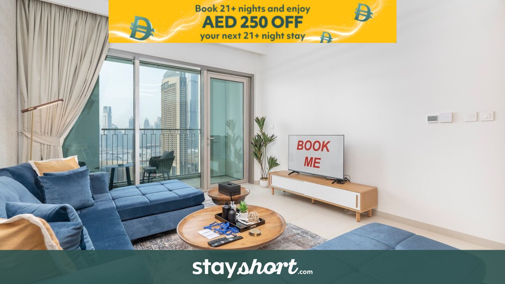 Free housekeeping visits during your stay - StayShort - Beautiful 2-BR Flat in Downtown Luxury City Living at Its Best — Downtown, Dubai — vacation rental