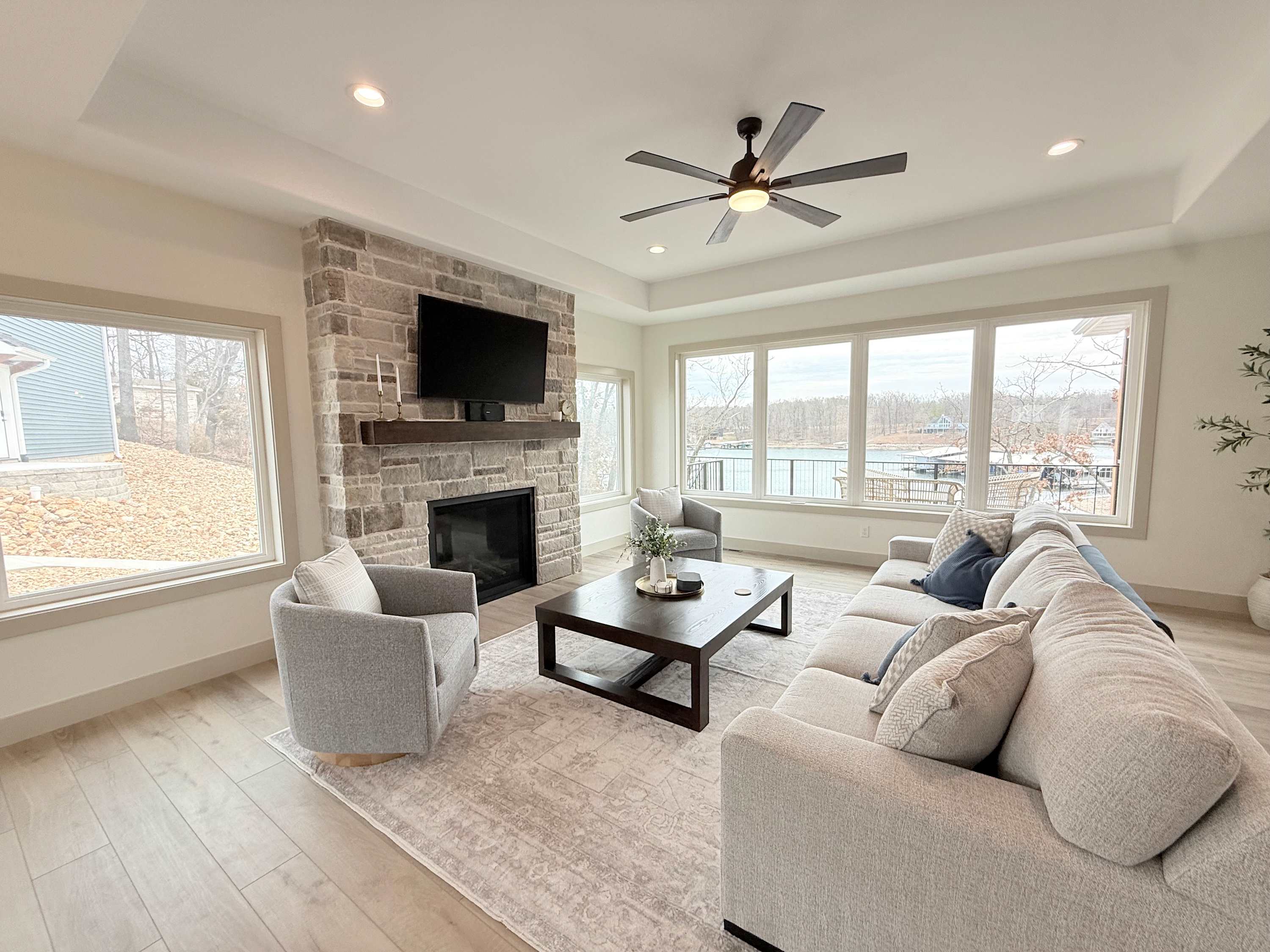 Curl up in the inviting living room & stream your favorites on the smart TV​