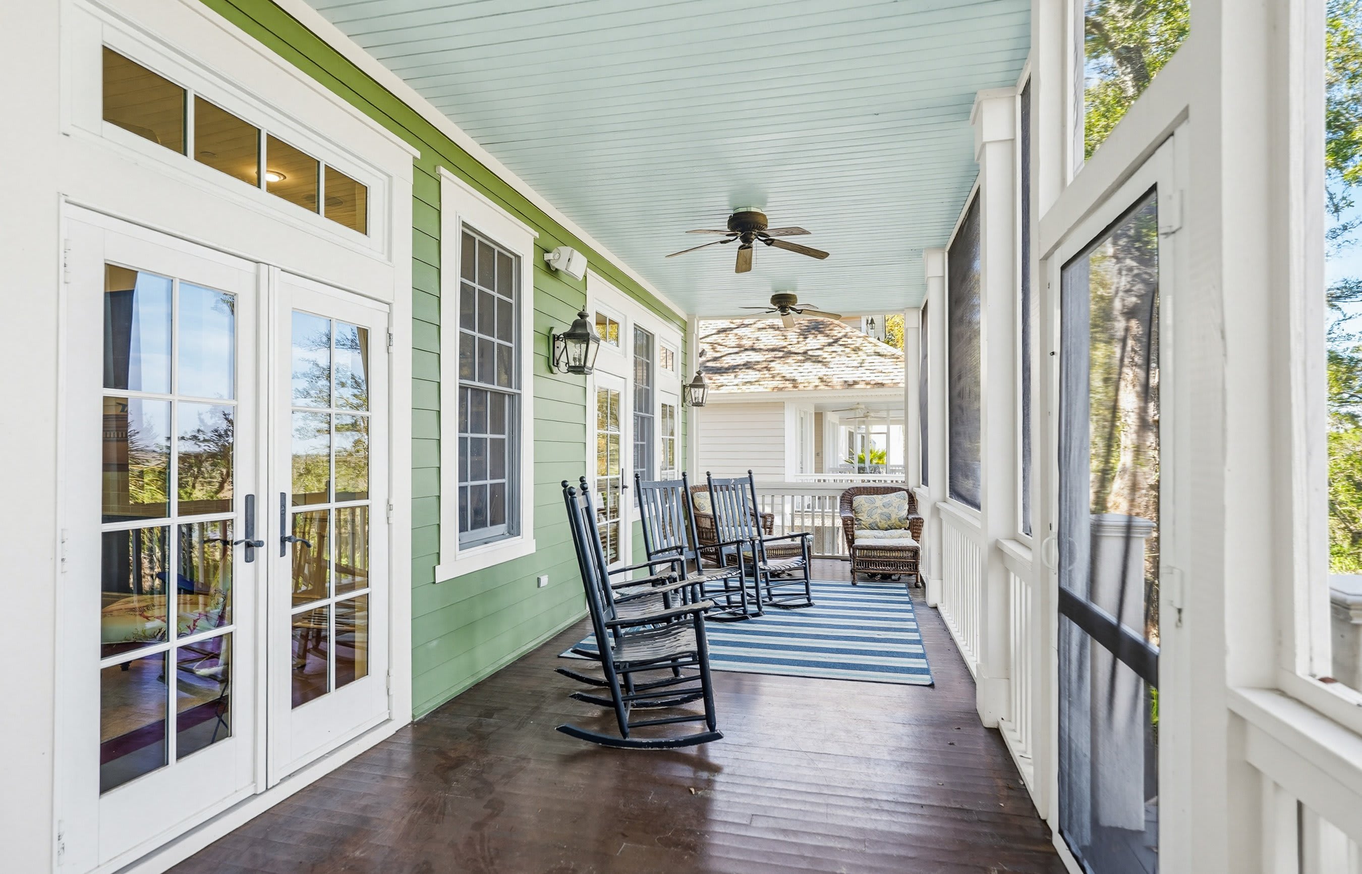 Screened Porch off Dining Area in Kitchen