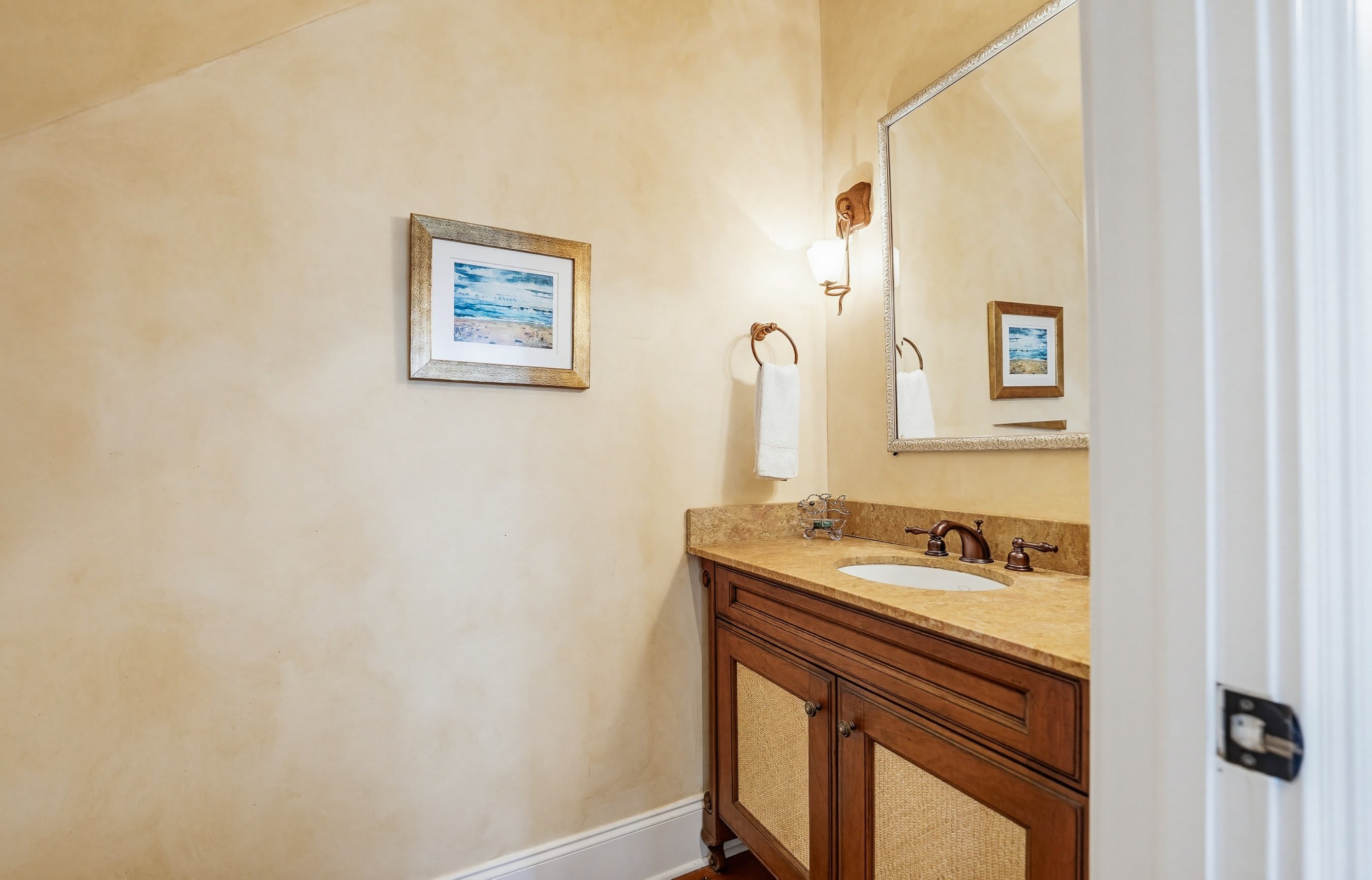 Half Bath off Living Room Entry Way