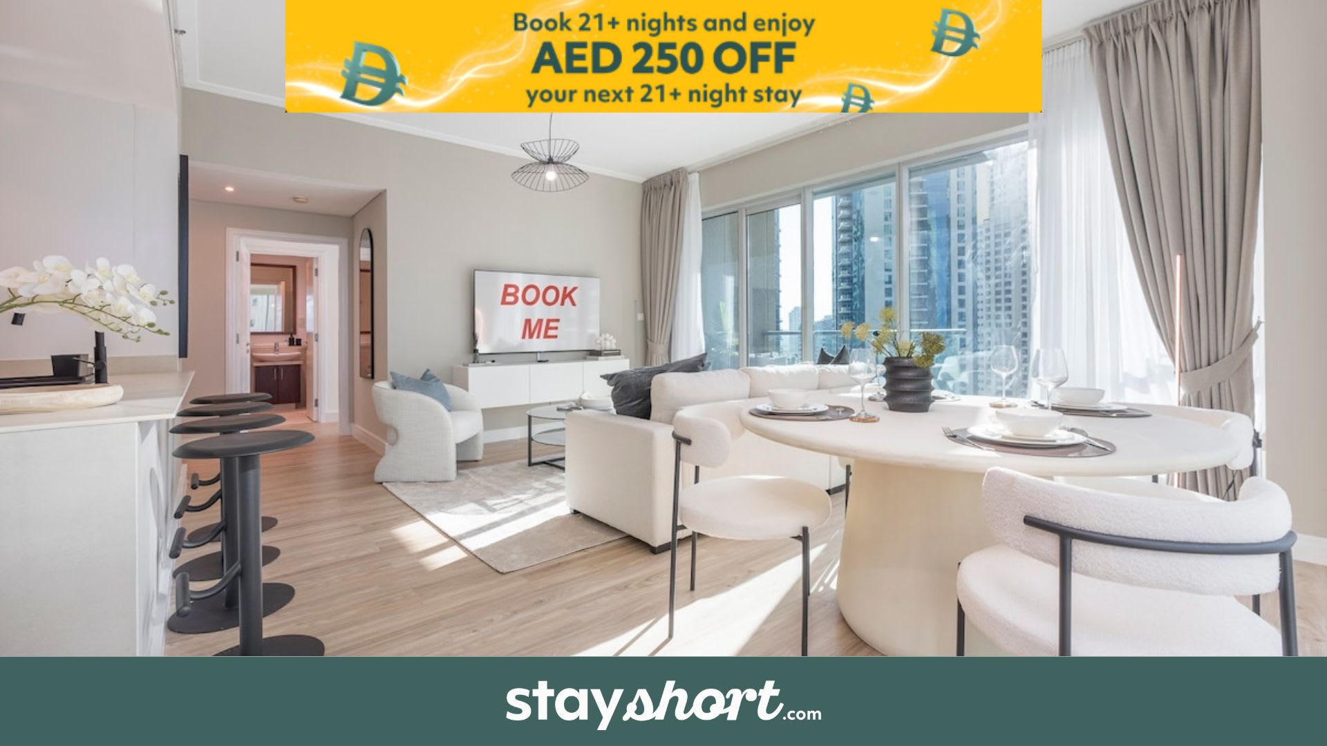 Free housekeeping visits during your stay - StayShort - Stylish 1-Bedroom Apartment Perfect for 4 in JBR, Dubai Marina — Dubai Marina, Dubai — vacation rental
