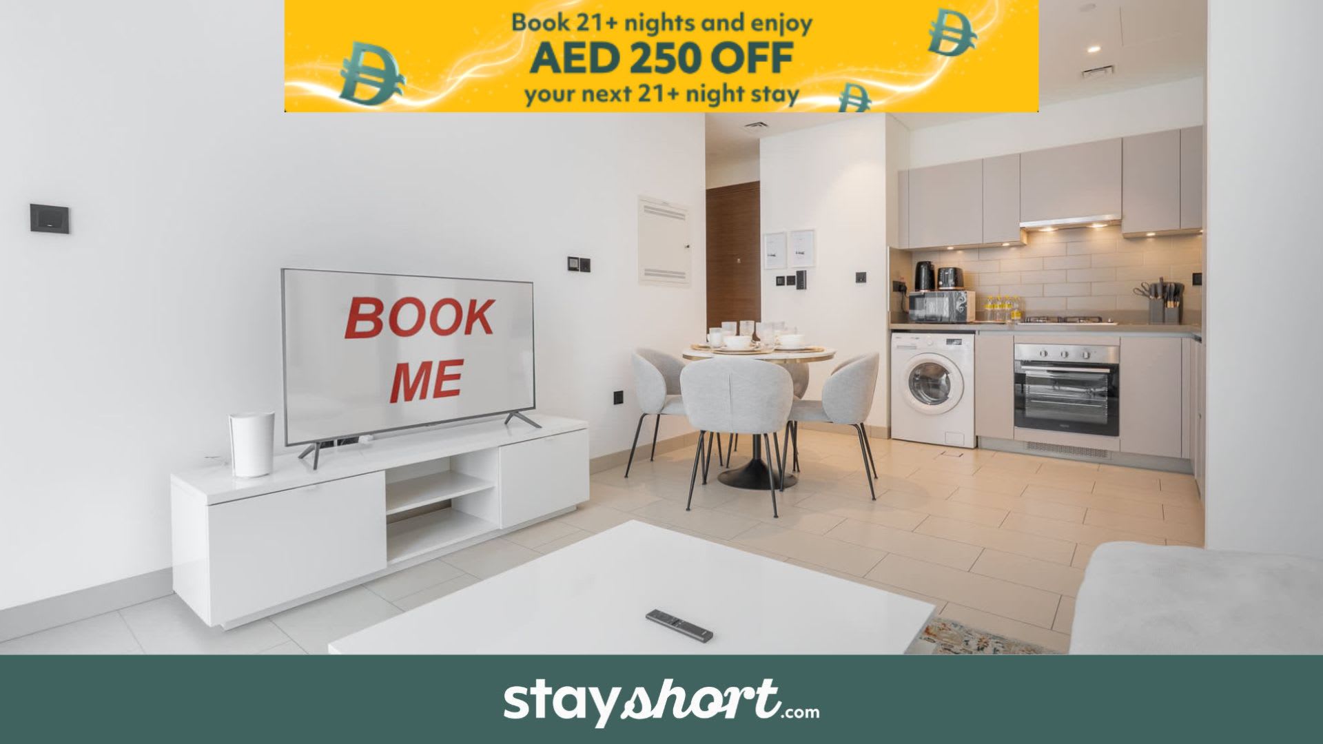 Free housekeeping visits during your stay - StayShort - Stylish 2 bed apartment in Sobha Creek Vistas! — MBR, Dubai — vacation rental