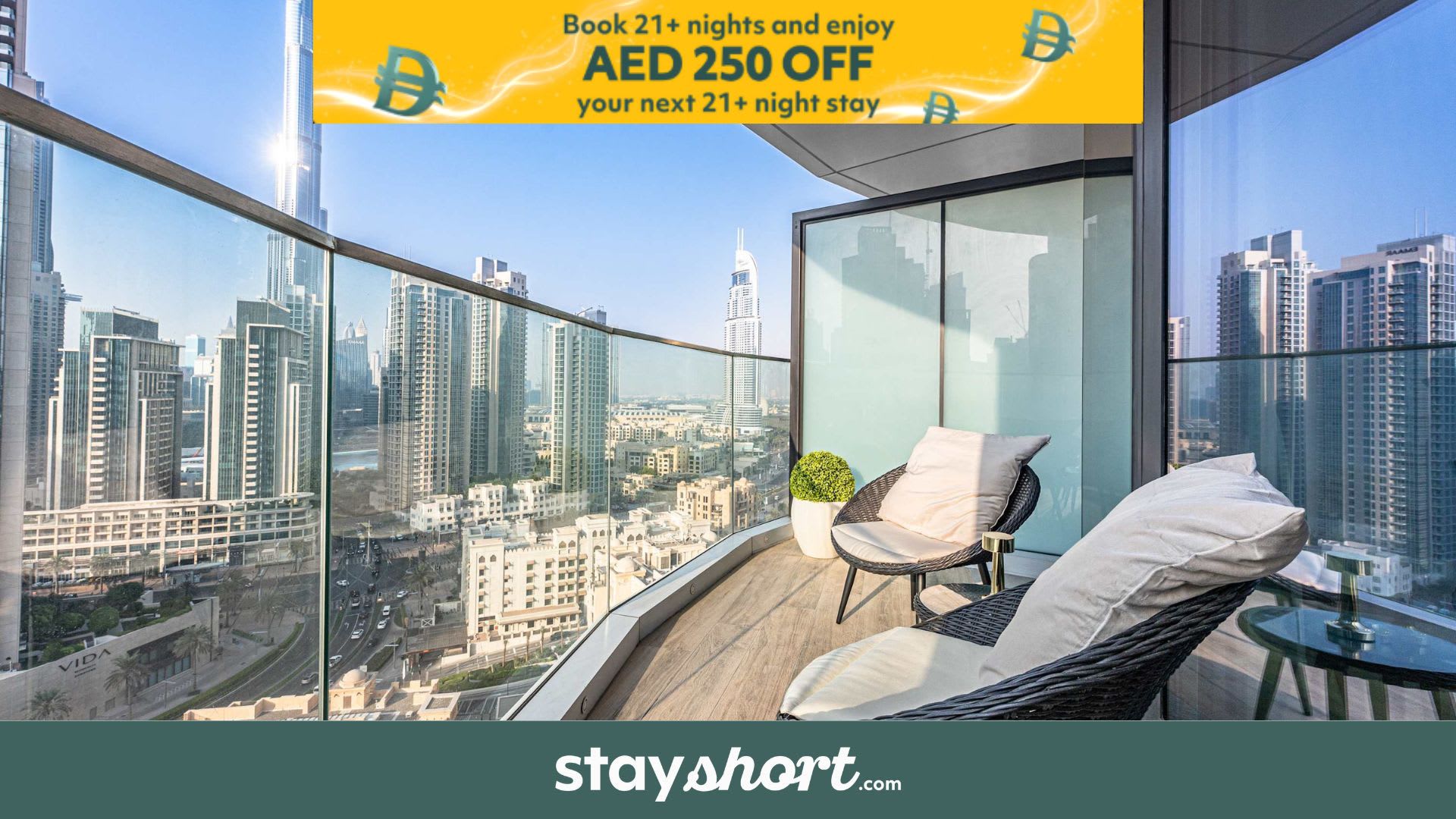 Free housekeeping visits during your stay - StayShort - Downtown For 6 with Burj Khalifa View! — Downtown, Dubai — vacation rental