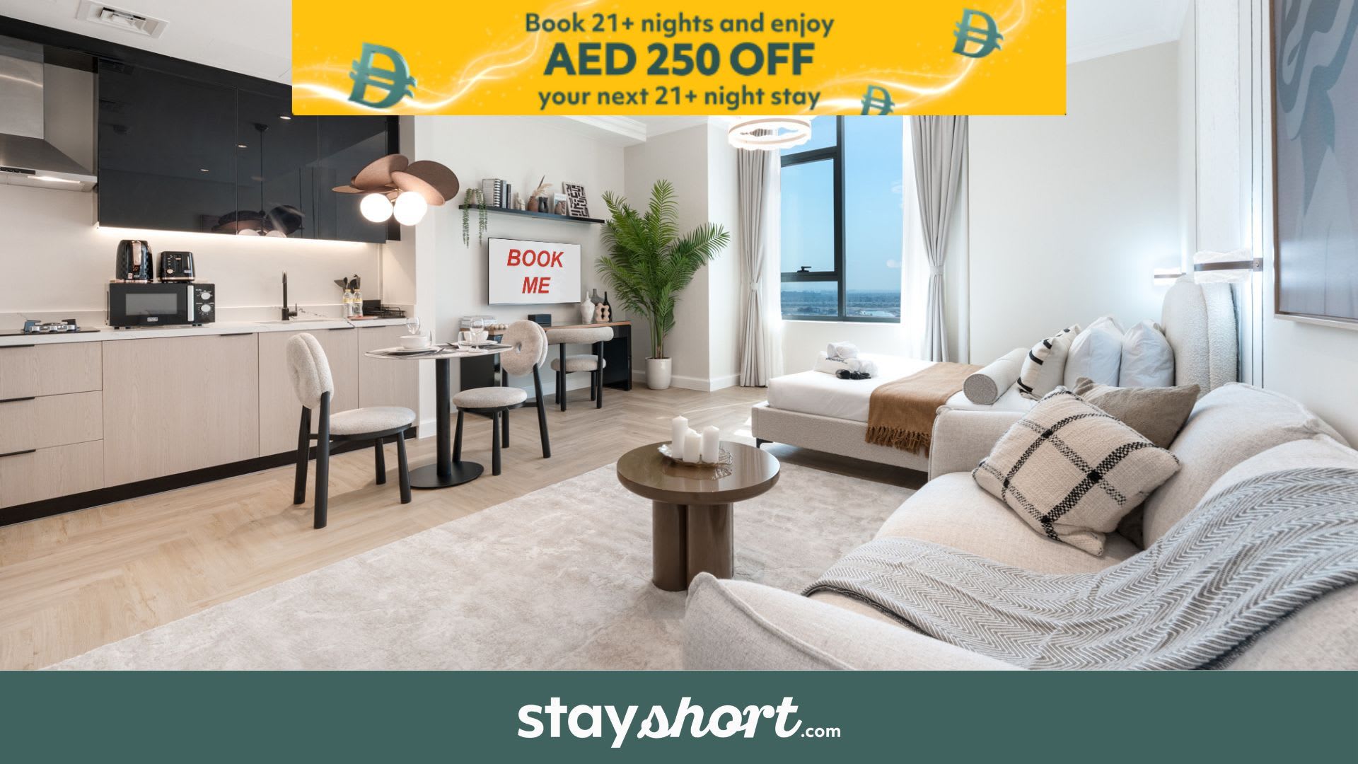 Free housekeeping visits during your stay - StayShort - Stunning Studio in Business Bay that Sleeps 2! — Business Bay, Dubai — vacation rental