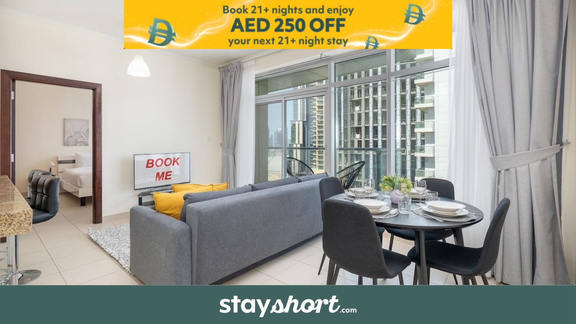 Free housekeeping visits during your stay - StayShort - Elegant 1BR Apartment in Downtown Ideal for 4 — Downtown, Dubai — vacation rental
