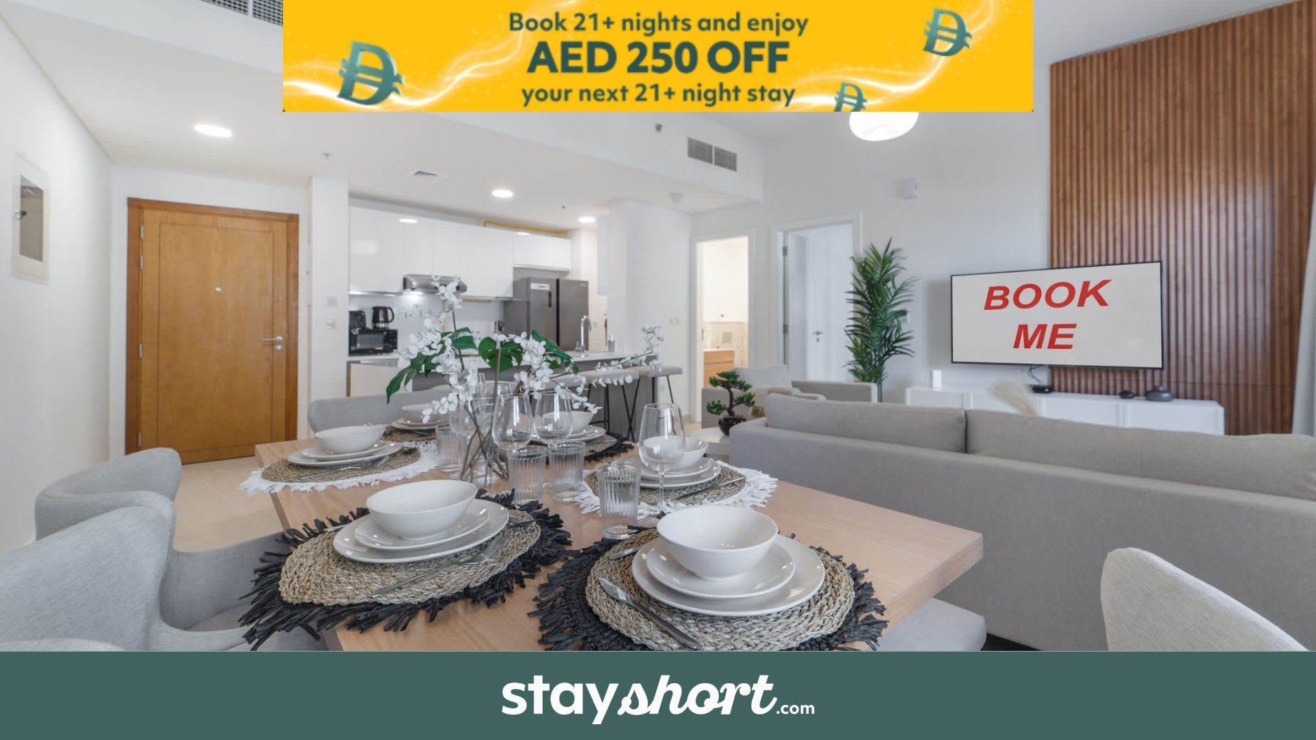 Free housekeeping visits during your stay - StayShort - Restful 1-Bedroom Apartment at Al Andalus in Jumeirah Golf Estates — Jumeirah Golf Estates, Dubai — vacation rental