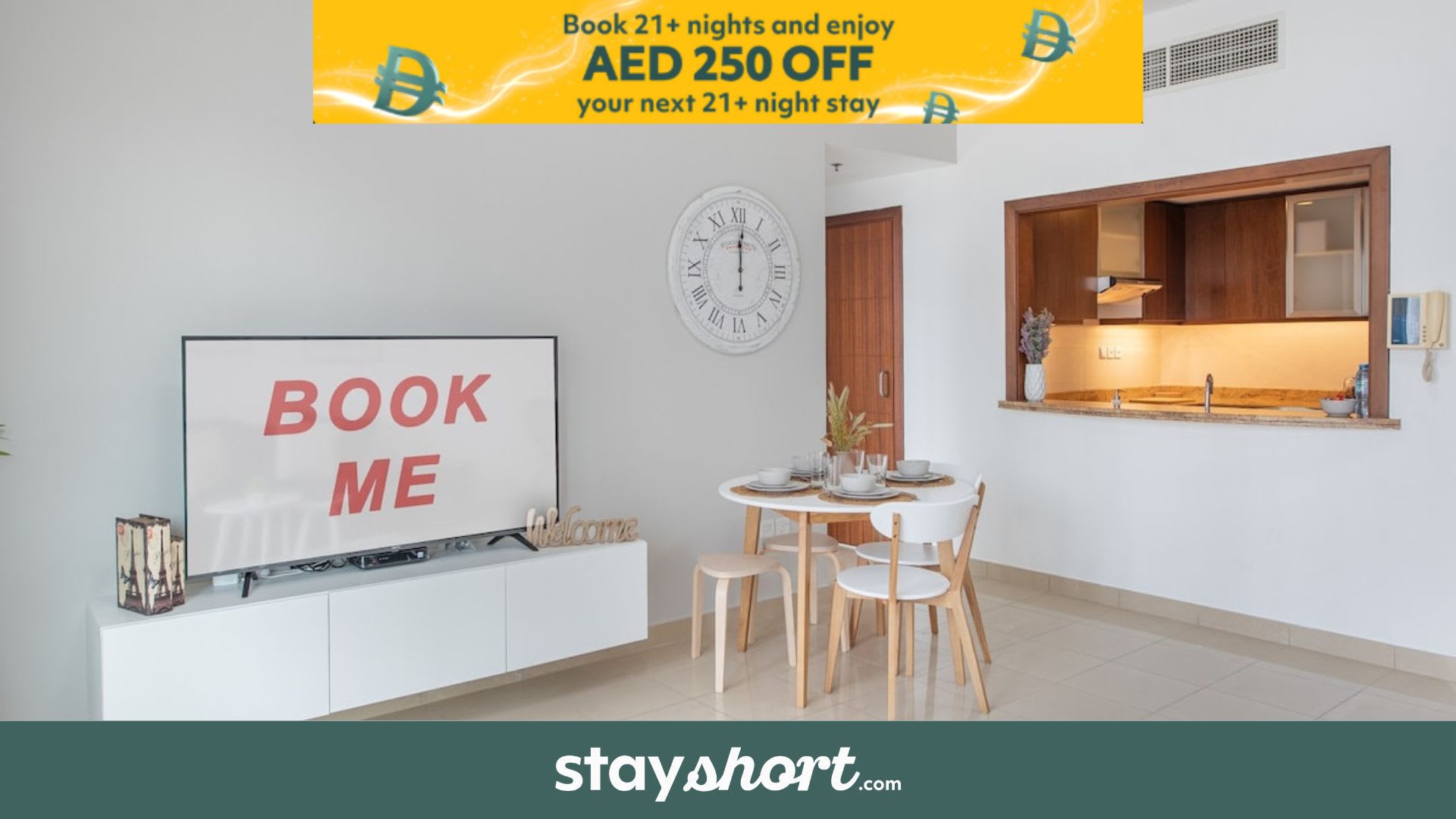 Free housekeeping visits during your stay - StayShort - Chic Modern 1BR, Perfect for 4 in Downtown — Downtown, Dubai — vacation rental