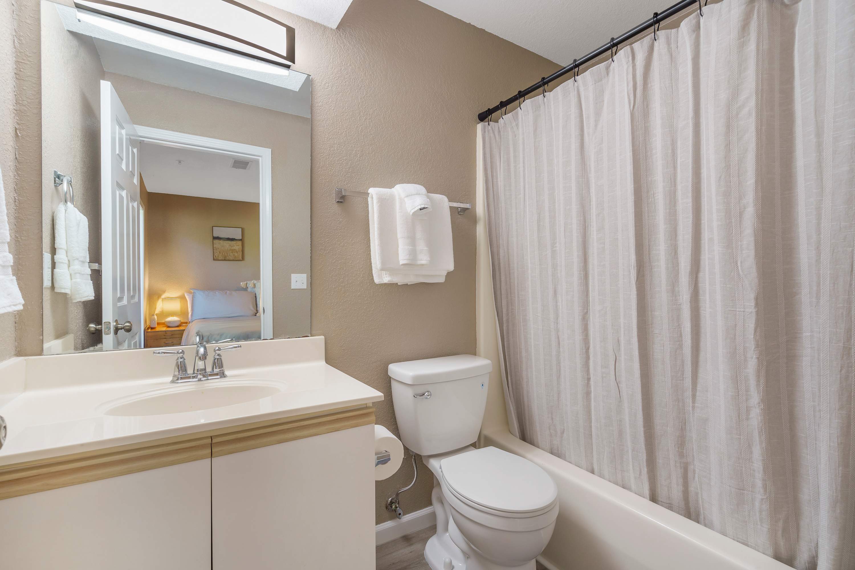 Second bathroom off second bedroom.