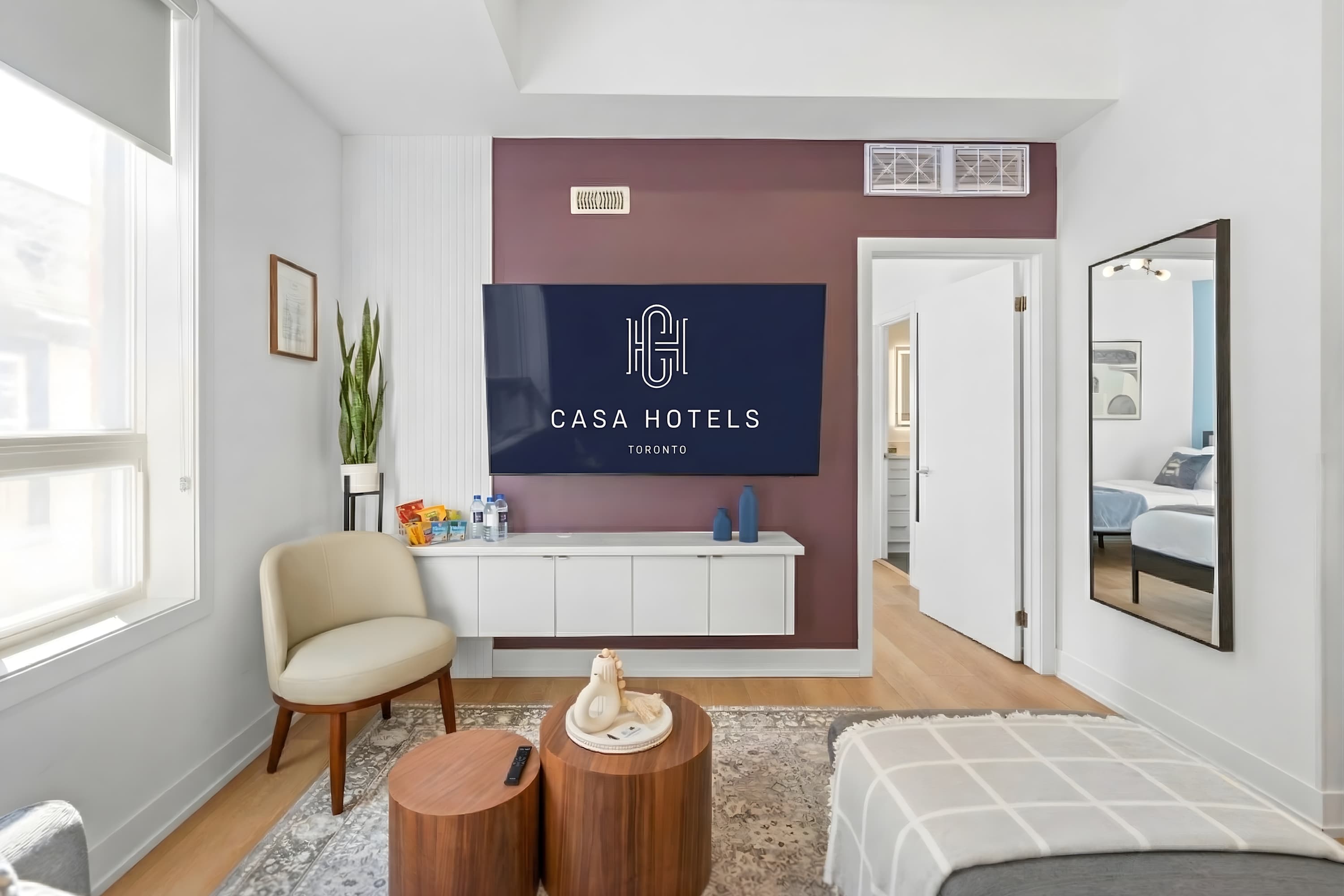 Spacious living room with a cozy design.