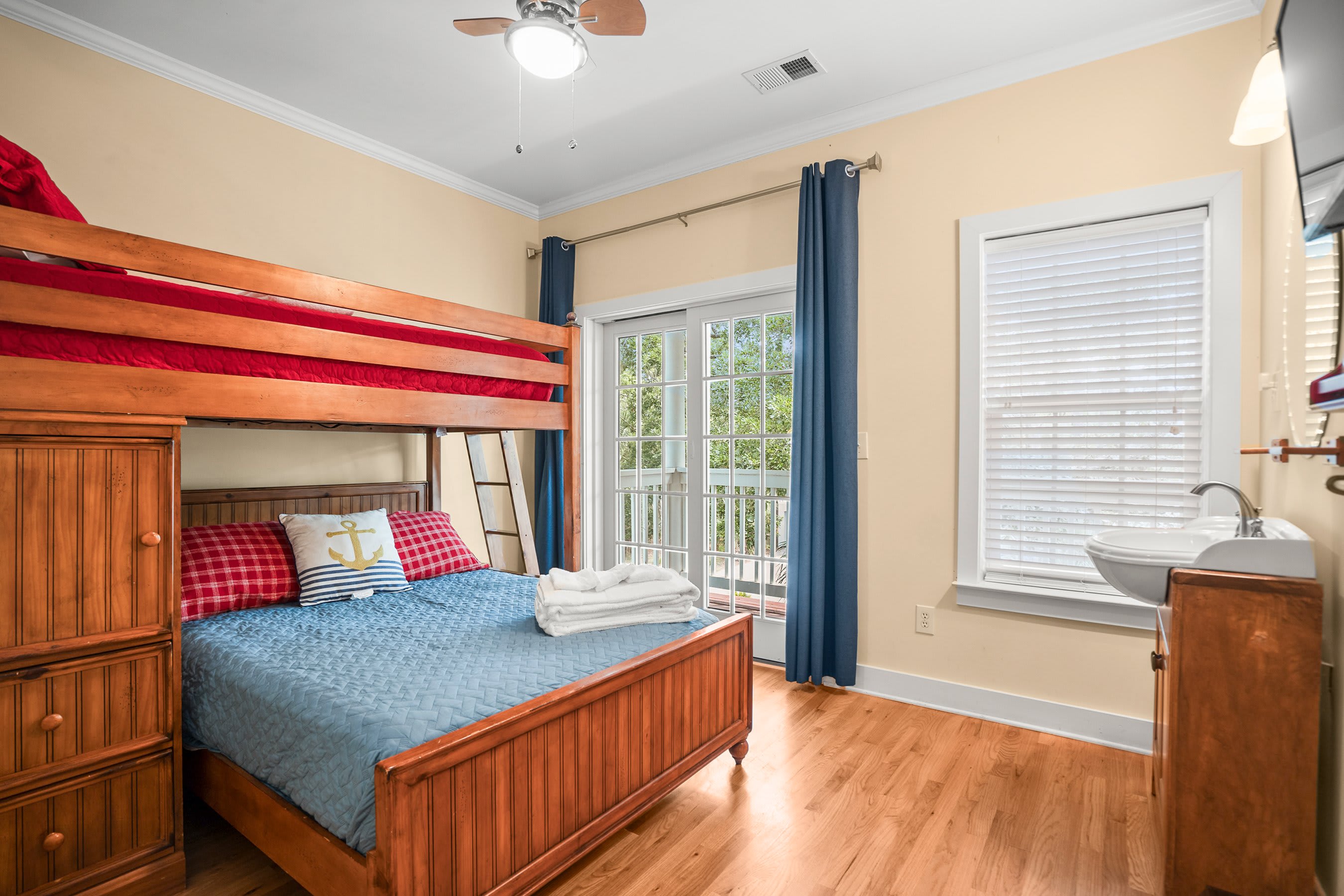 Bunk Bedroom Upstairs with Twin over Full Bunk Bed