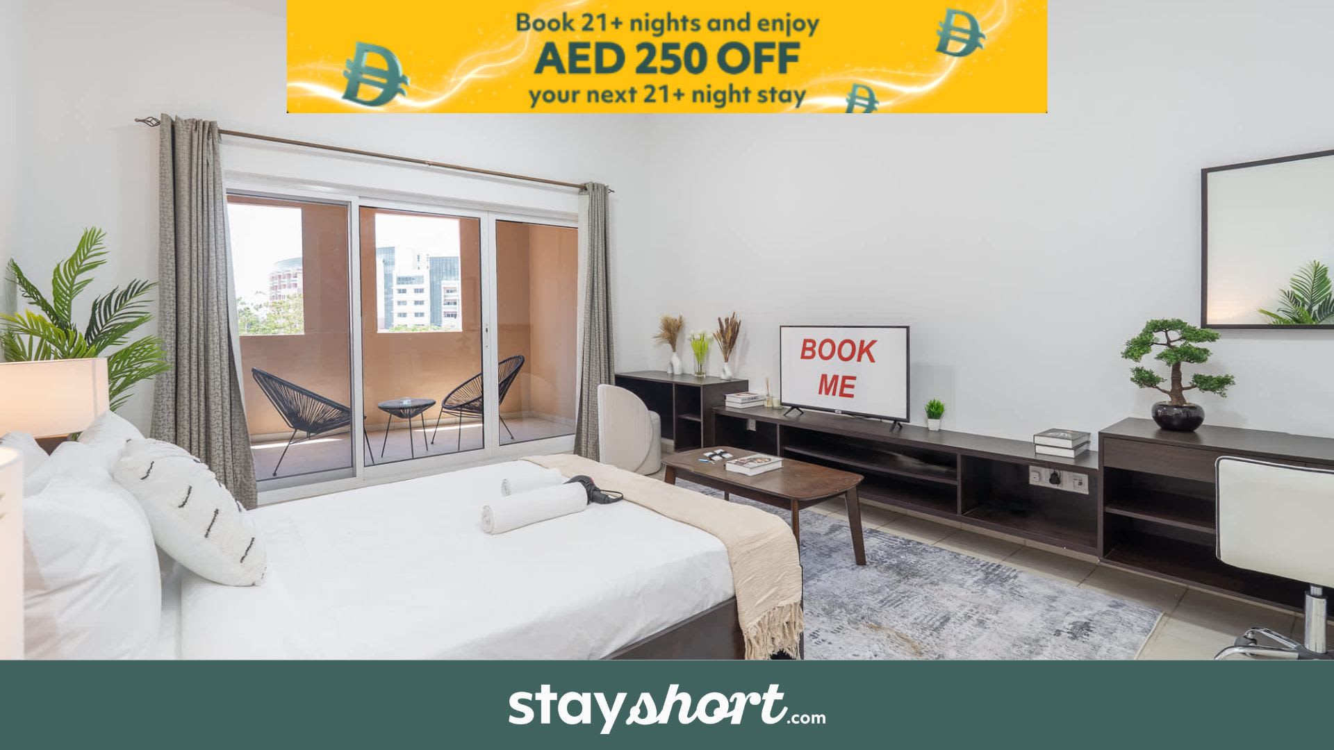 Free housekeeping visits during your stay - StayShort - A Gorgeous Studio in Zen 20 that Sleeps 2 — Jebel Ali, Dubai — vacation rental