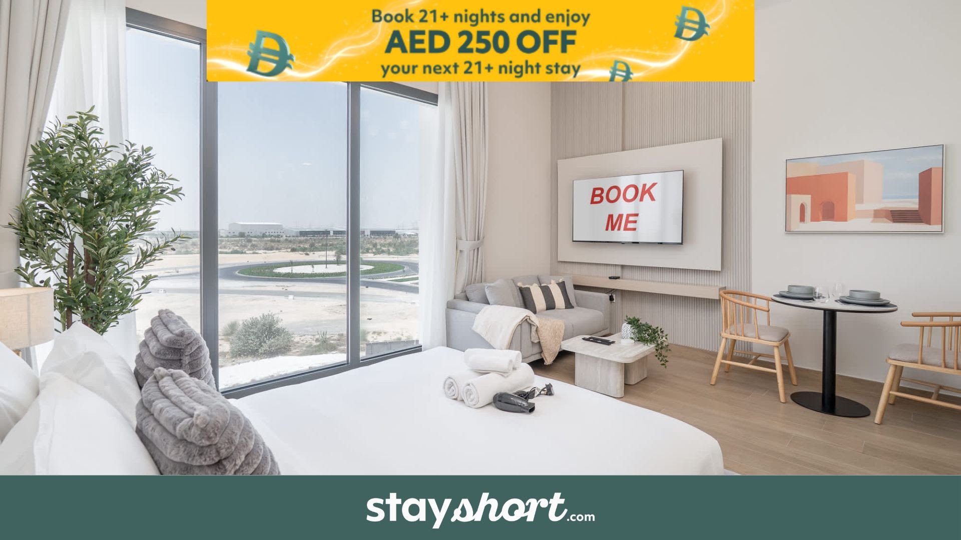 Free housekeeping visits during your stay - StayShort - Cozy & Spacious Studio in Town Square Sleeps 2 — Townsquare, Dubai — vacation rental