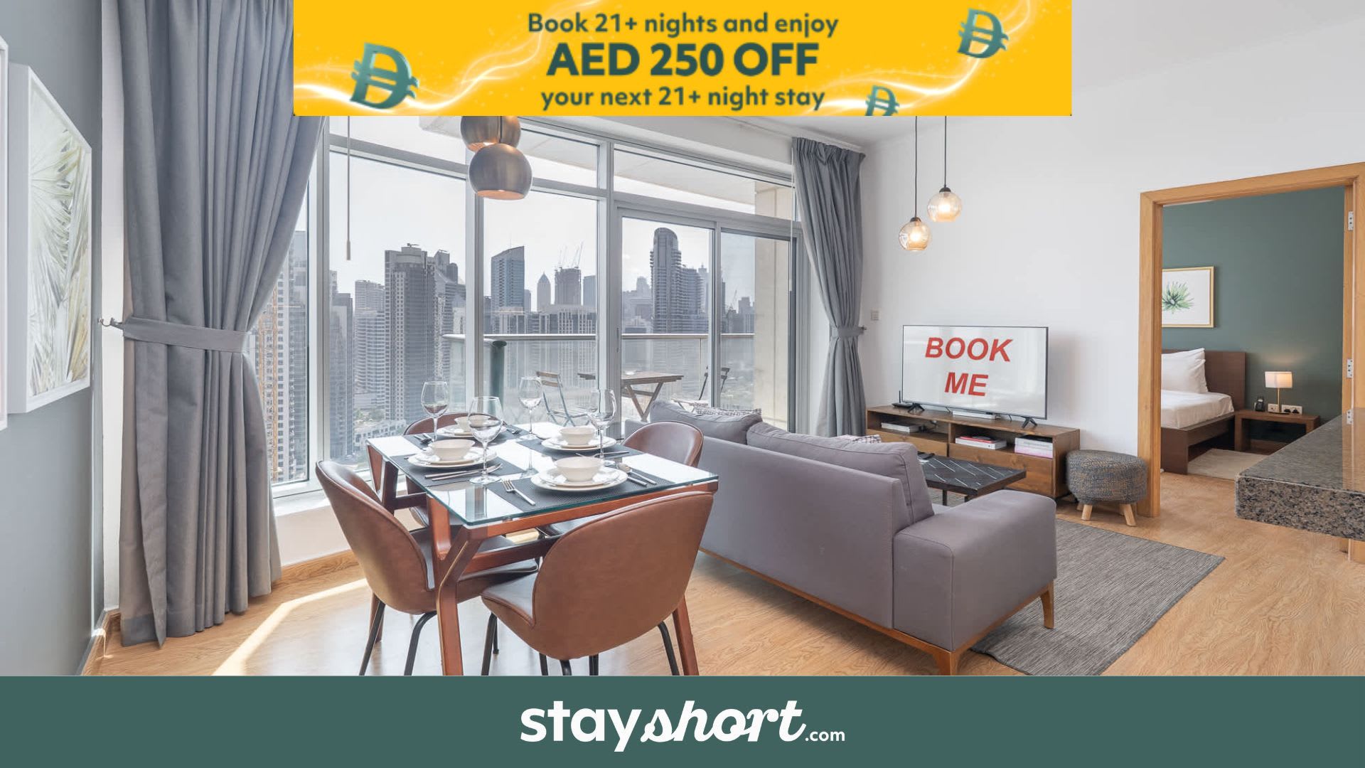 Free housekeeping visits during your stay - StayShort- Chic Downtown Escape sleeps 2 with a Stunning Pool — Downtown, Dubai — vacation rental