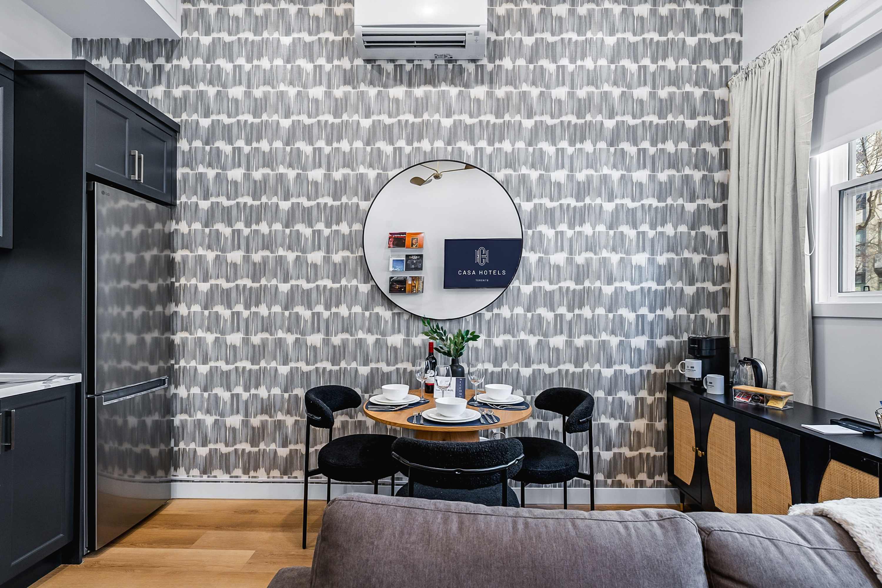 Stylish dining area designed for shared meals and conversation.