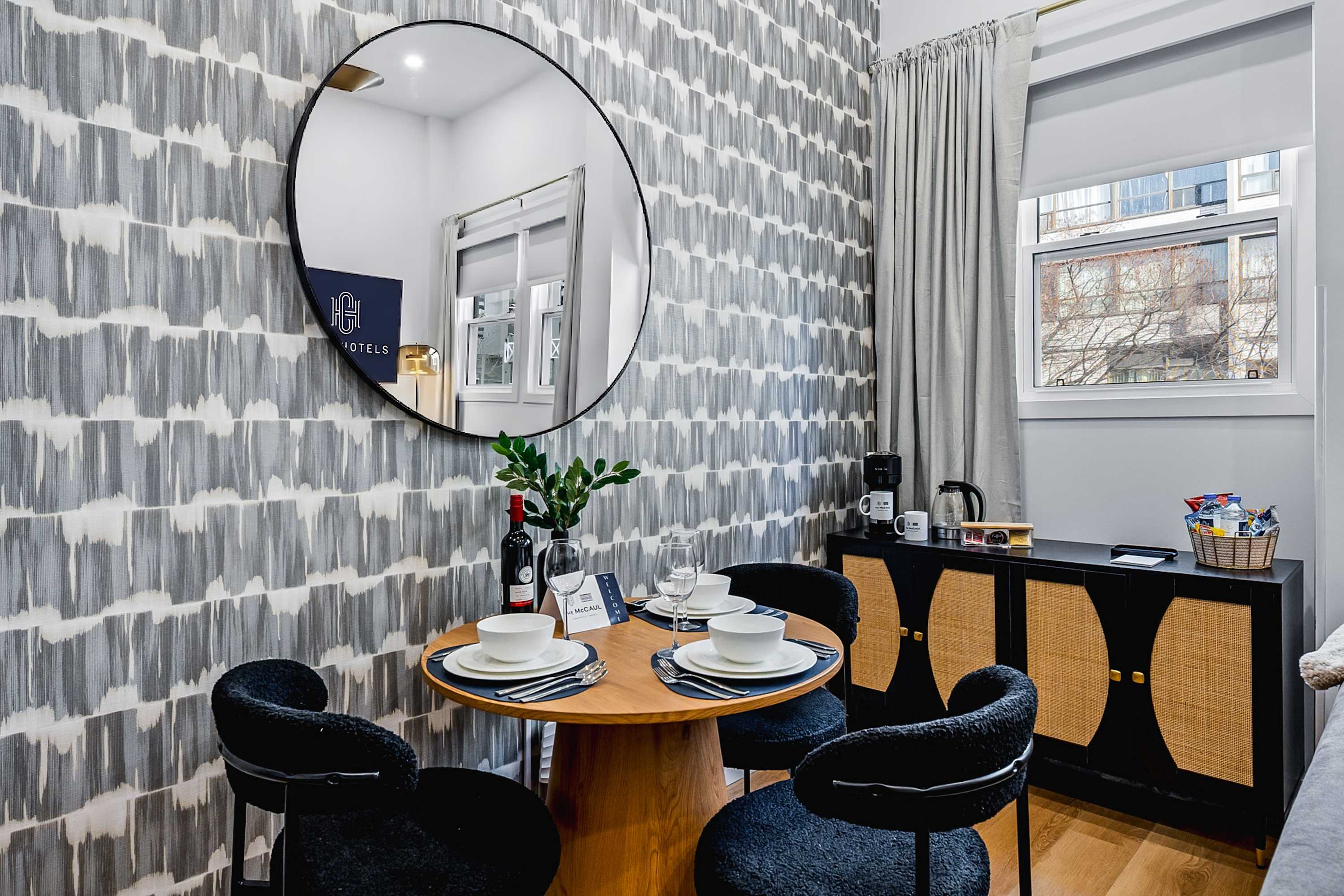 A stylish dining corner perfect for shared meals.
